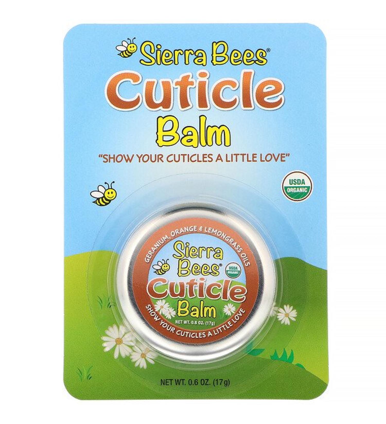 Sierra Bees Cuticle Care Balm Geranium Orange & Lemongrass 0.6 oz (17 g)