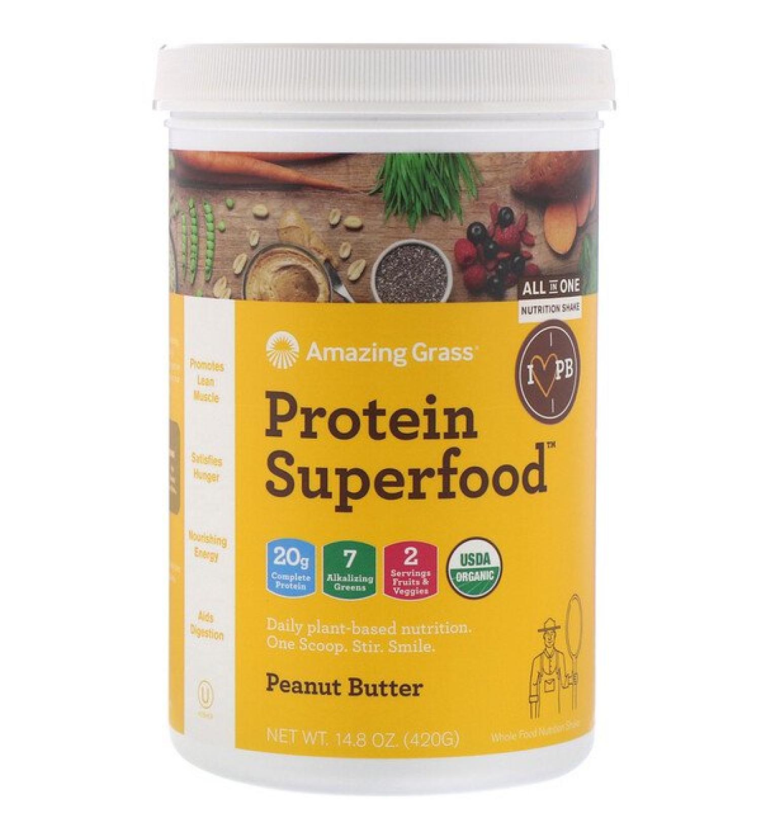 Amazing Grass Protein Superfood Peanut Butter 14.8 oz (420 g)