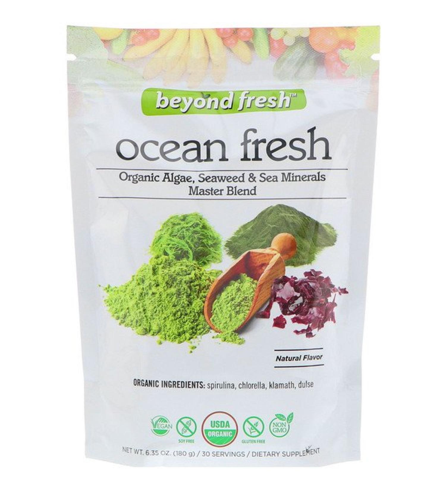 Beyond Fresh Ocean Fresh Organic Algae Seaweed & Sea Minerals Master Blend Natural Flavor 6.35 oz (180 g)