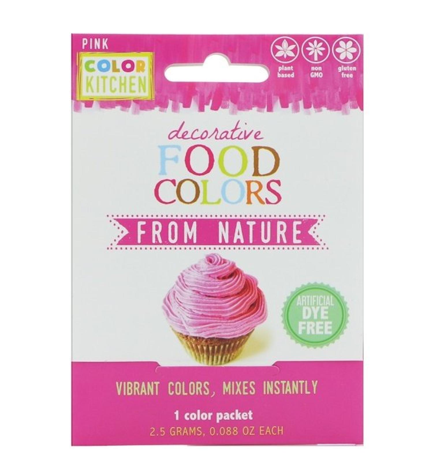 ColorKitchen Decorative Food Colors From Nature Pink 1 Color Packet 0.088 oz (2.5 g)