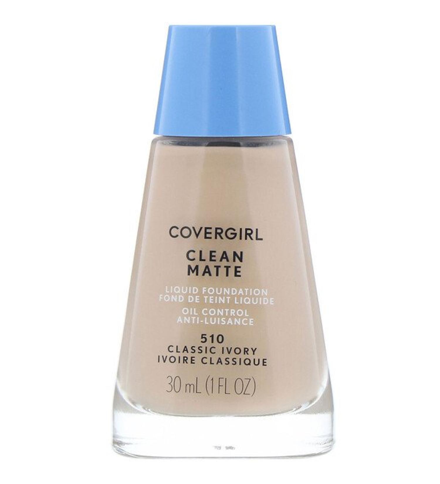 Covergirl Clean Matte Liquid Foundation 510 Classic Ivory 1 fl oz (30 ml)