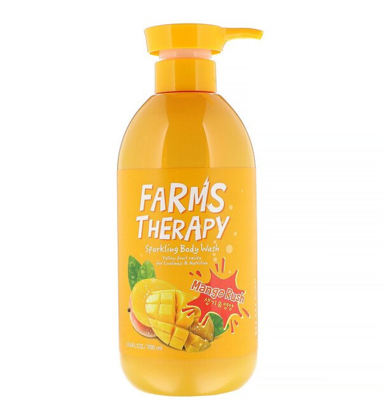 Doori Cosmetics Farms Therapy Sparkling Body Wash Mango Rush 23.6 fl oz (700 ml)