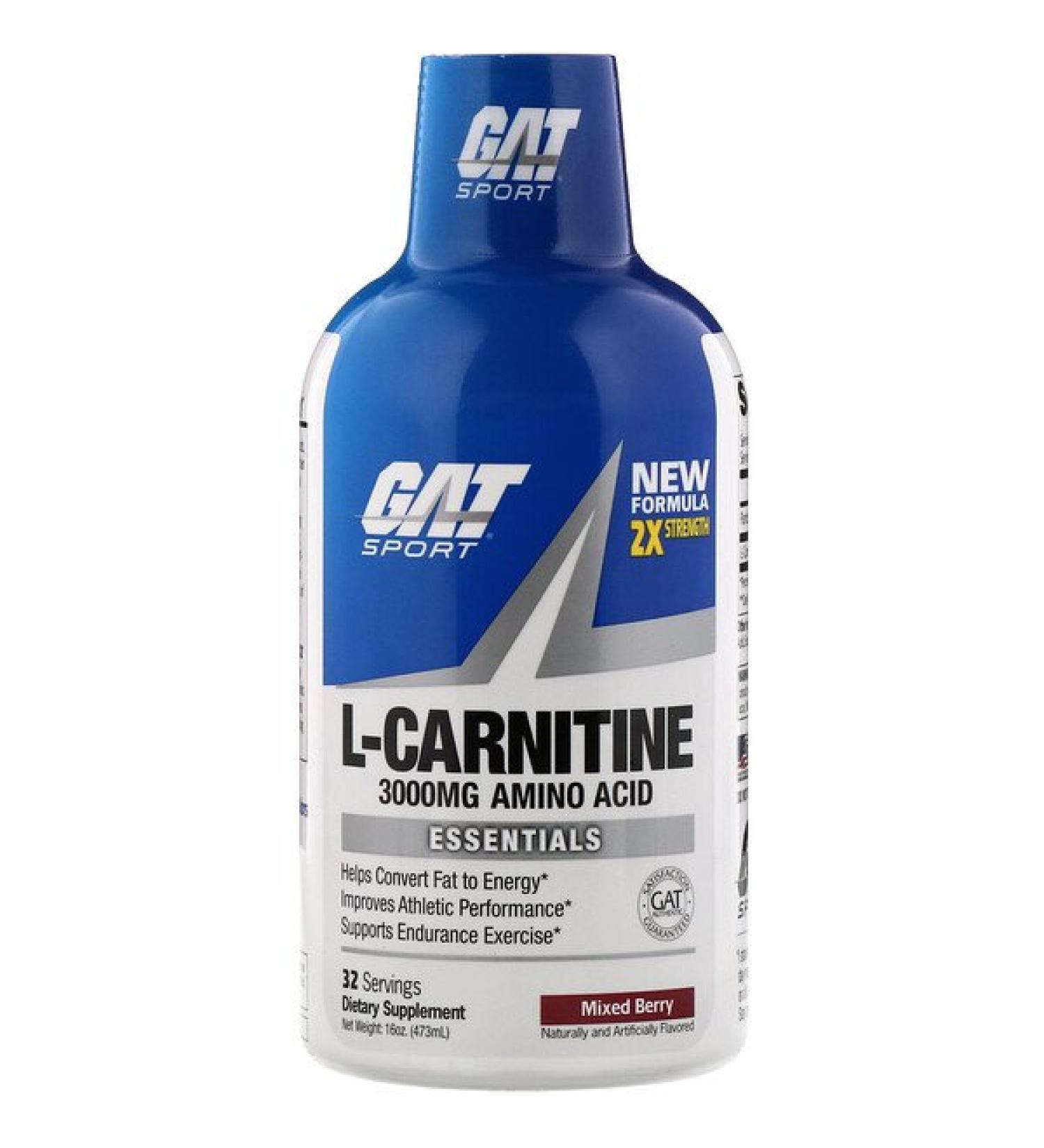 GAT L-Carnitine Amino Acid Mixed Berry 3000 mg 16 oz (473 ml)