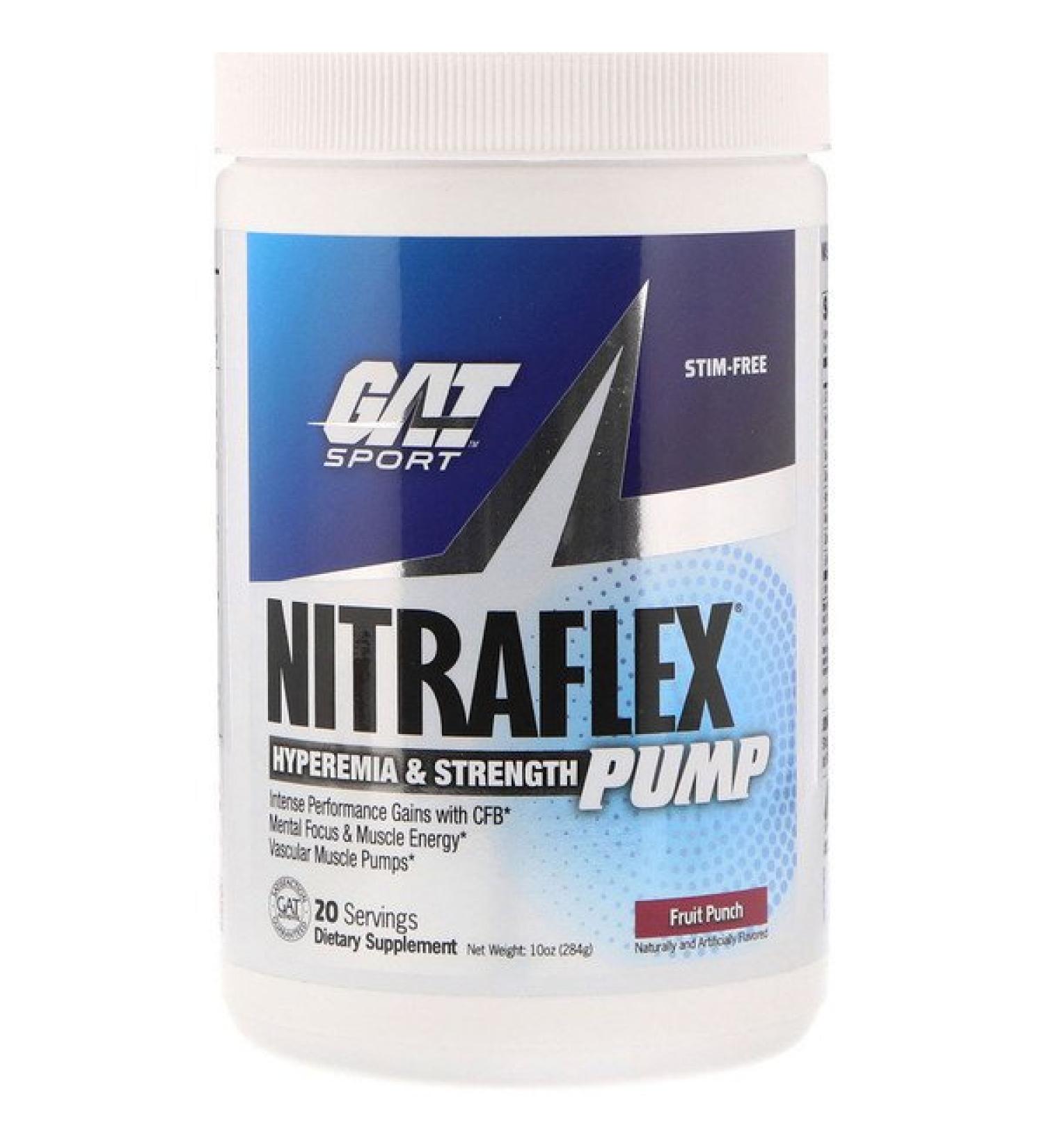 GAT Nitraflex Pump Fruit Punch 10 oz (284 g)