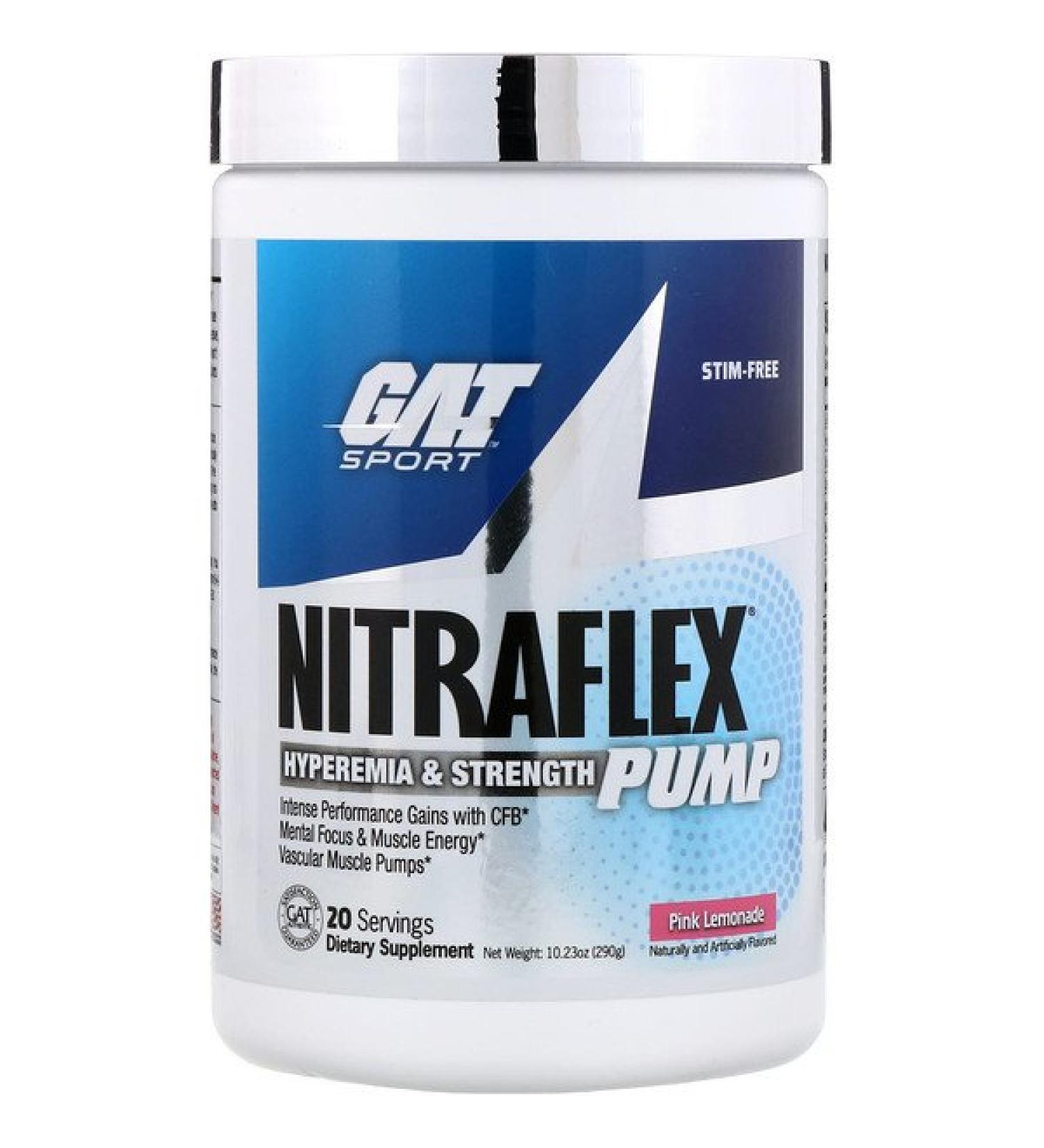GAT Nitraflex Pump Pink Lemonade 10.23 oz (290 g)