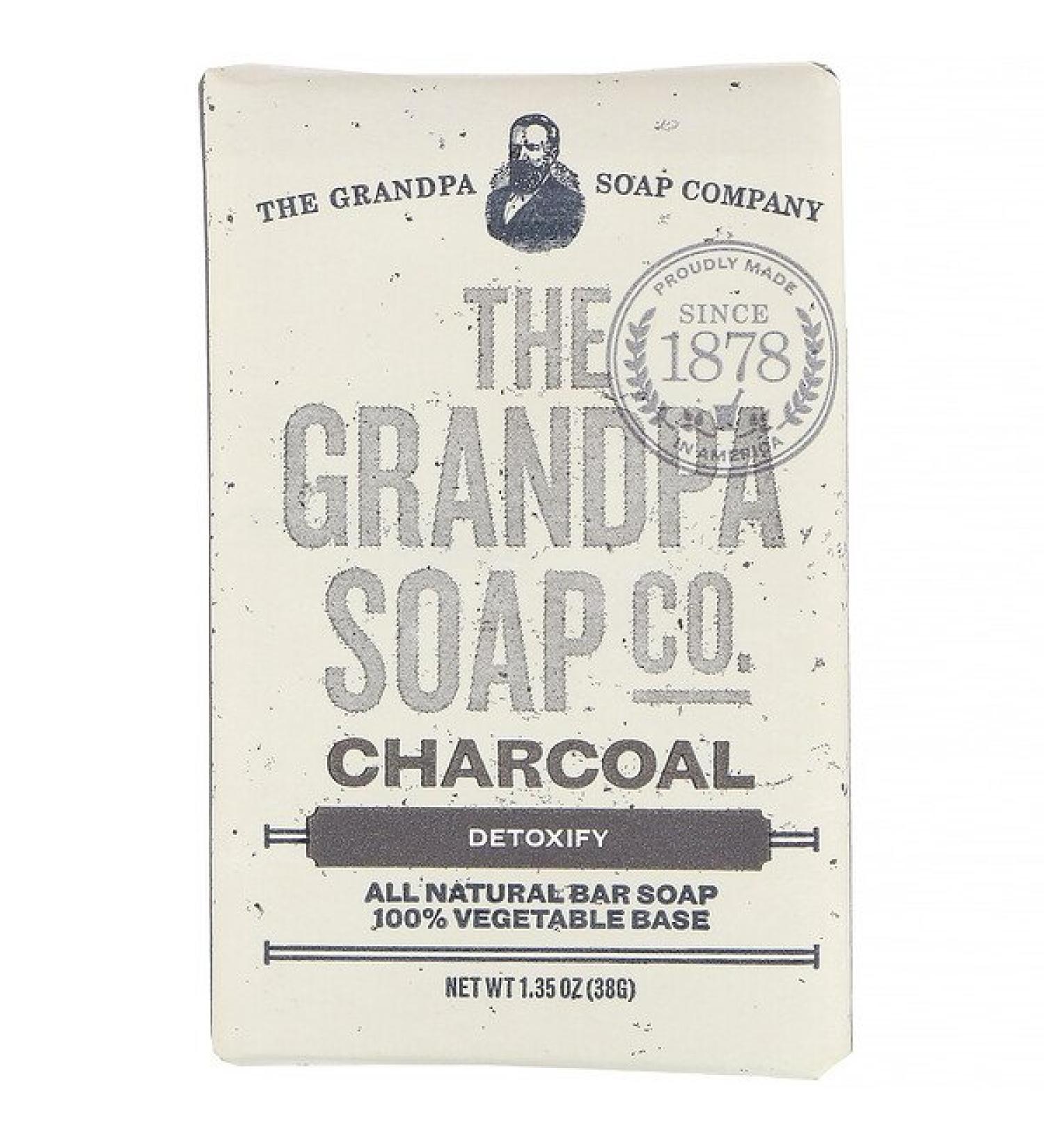 Grandpa's Face & Body Bar Soap Detoxify Charcoal 1.35 oz (38 g)