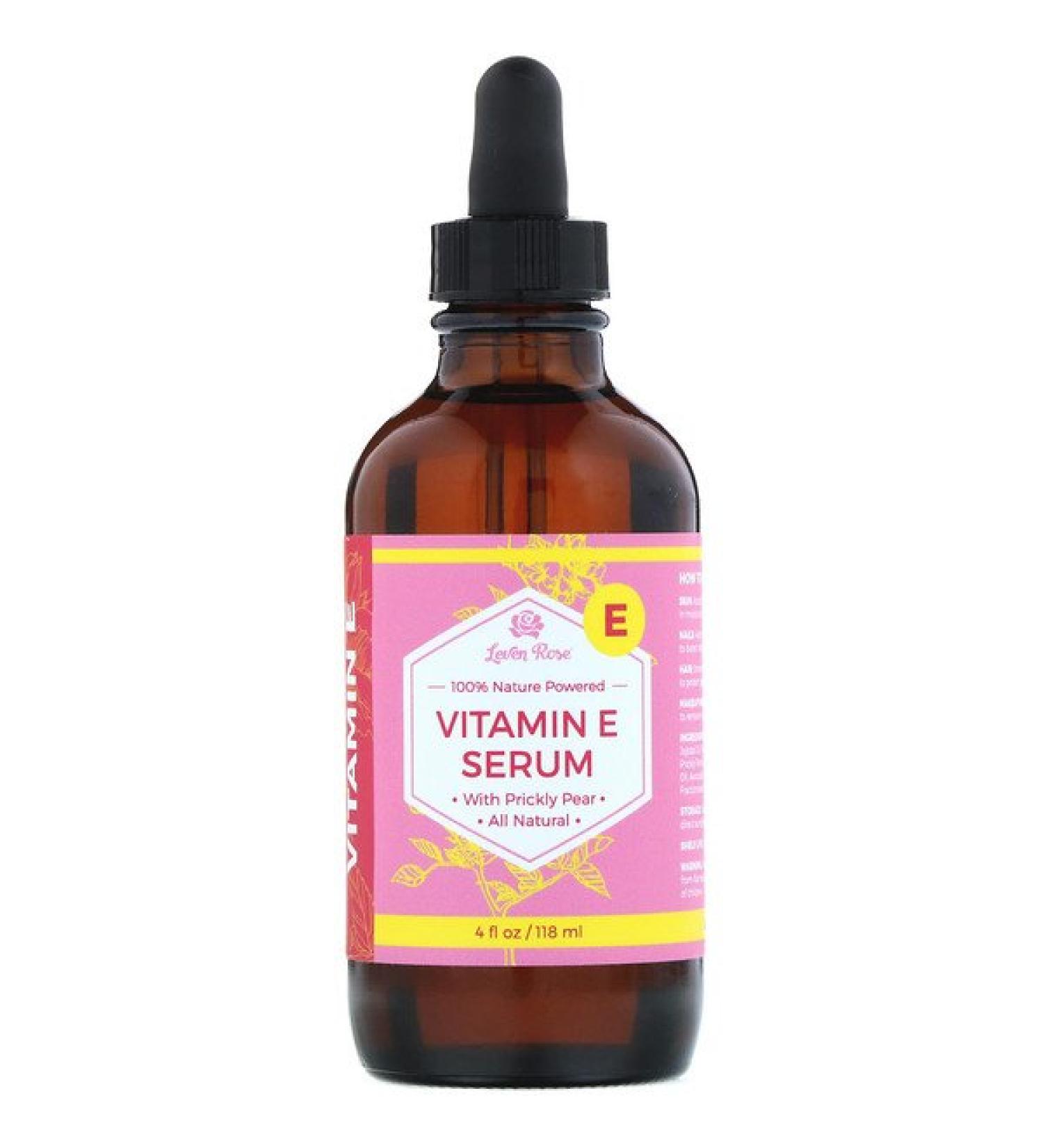 Leven Rose 100% Nature Powered Vitamin E Serum 4 fl oz (118 ml)