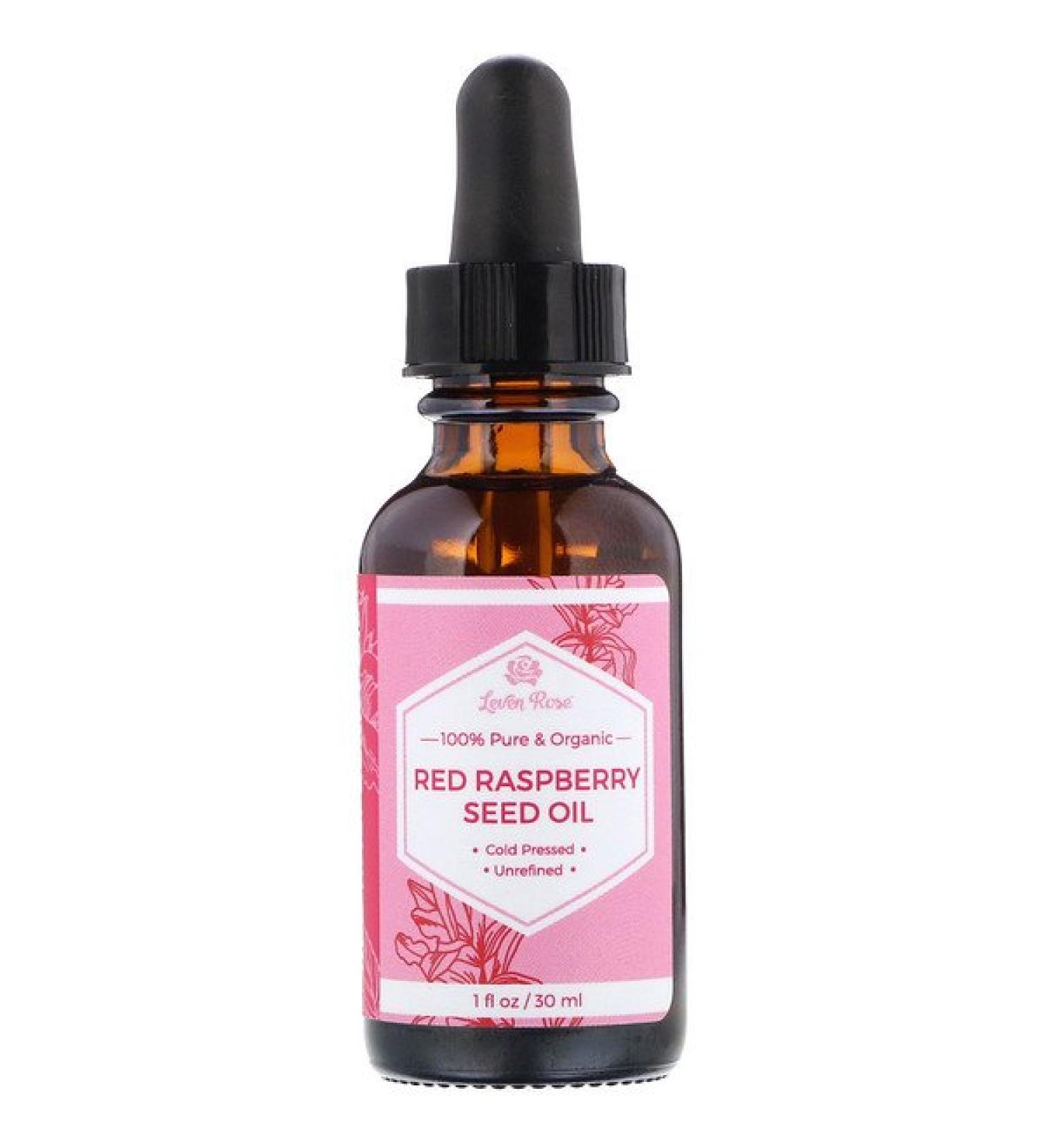 Leven Rose 100% Pure & Organic Red Raspberry Seed Oil 1 fl oz (30 ml)