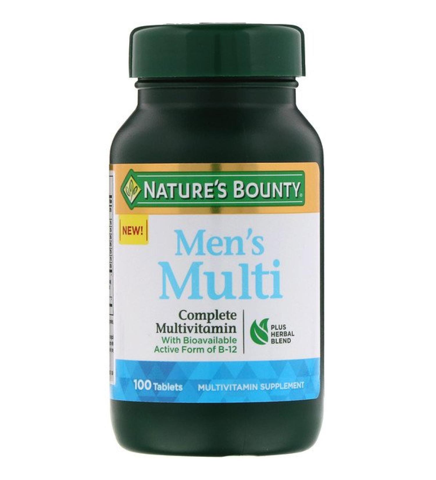 Nature's Bounty Men's Multi Complete Multivitamin 100 Tablets