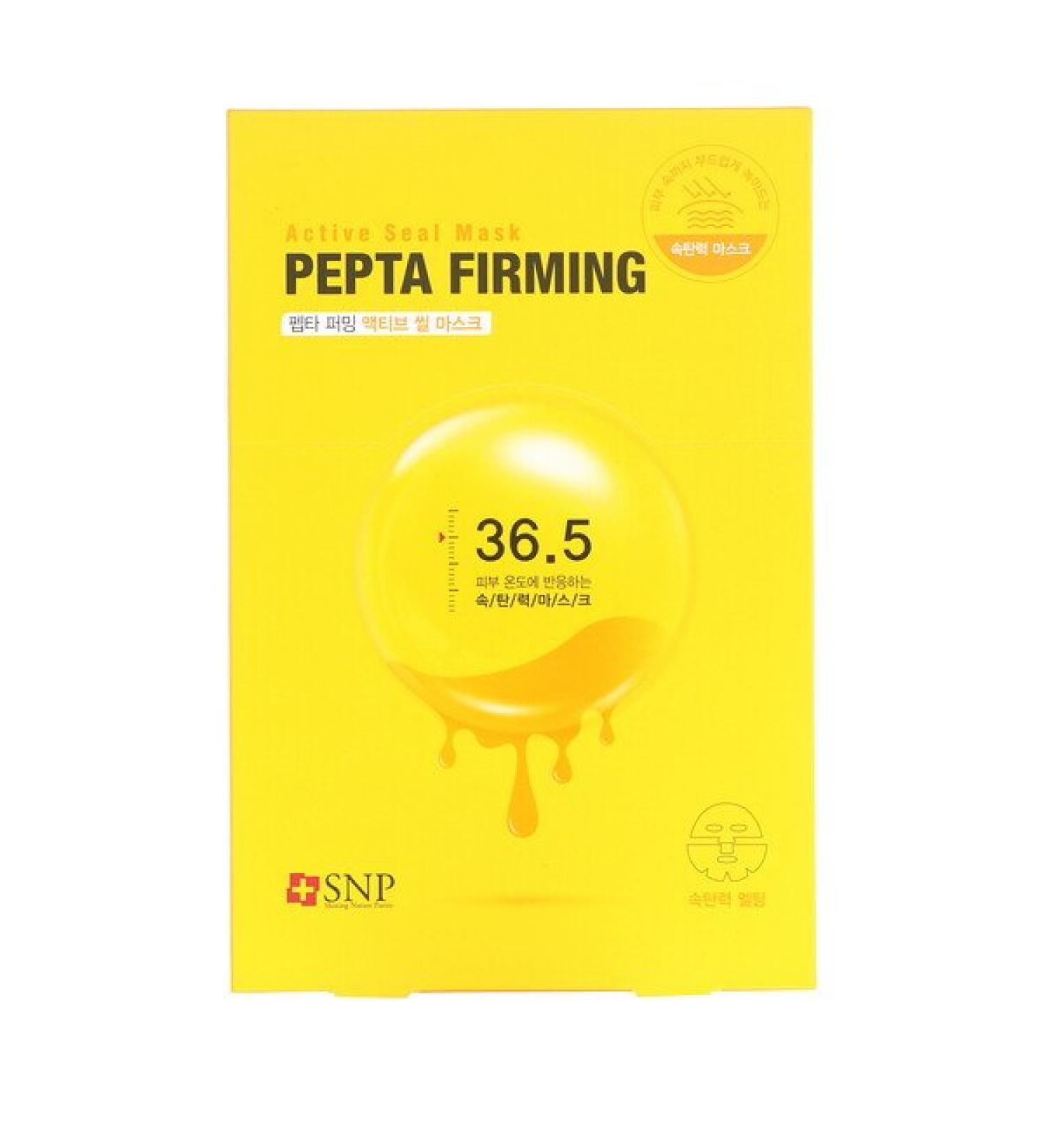 SNP Pepta Firming Active Seal Beauty Mask 5 Sheets 1.11 fl oz (33 ml) Each