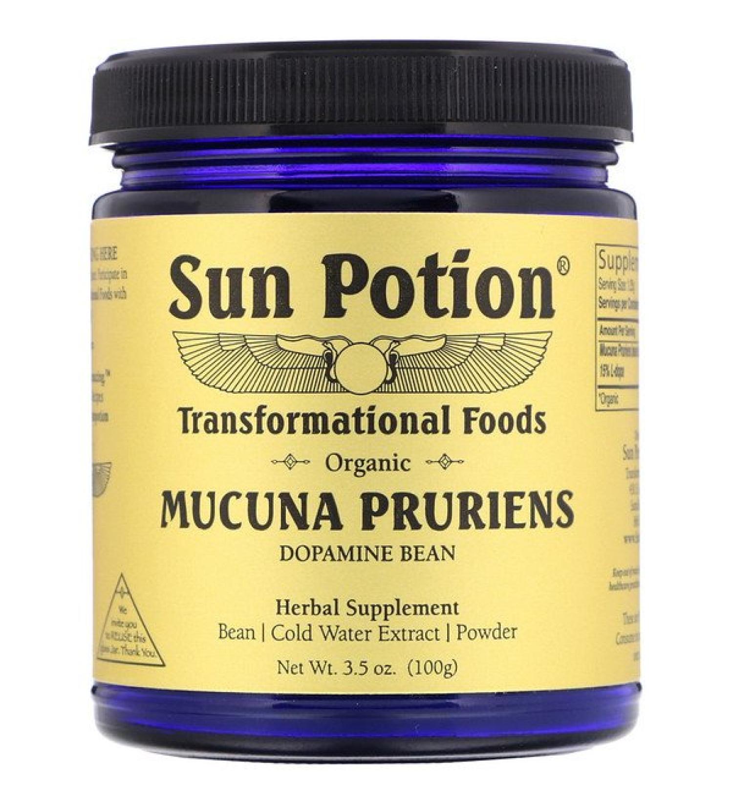 Sun Potion Organic Mucuna Pruriens Powder 3.5 oz (100 g)
