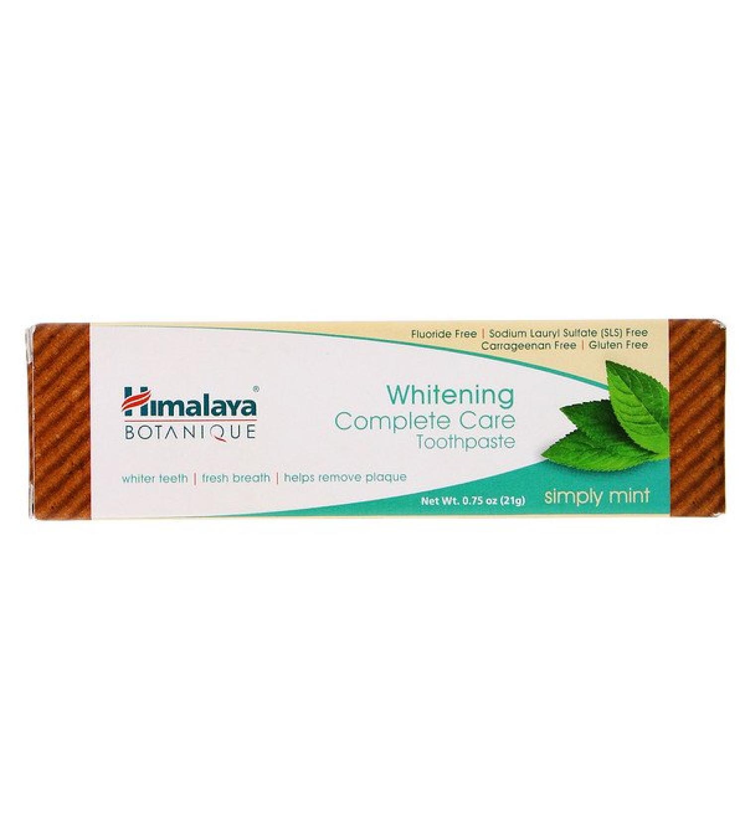 Himalaya Whitening Mint Travel Toothpaste Simply Mint 0.75 oz (21 g)