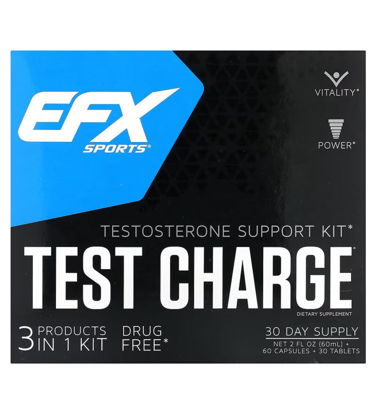 EFX Test Charge Kit - 3 Bottles | Boost Testosterone & Performance - Buy Online on SooperMarket.com