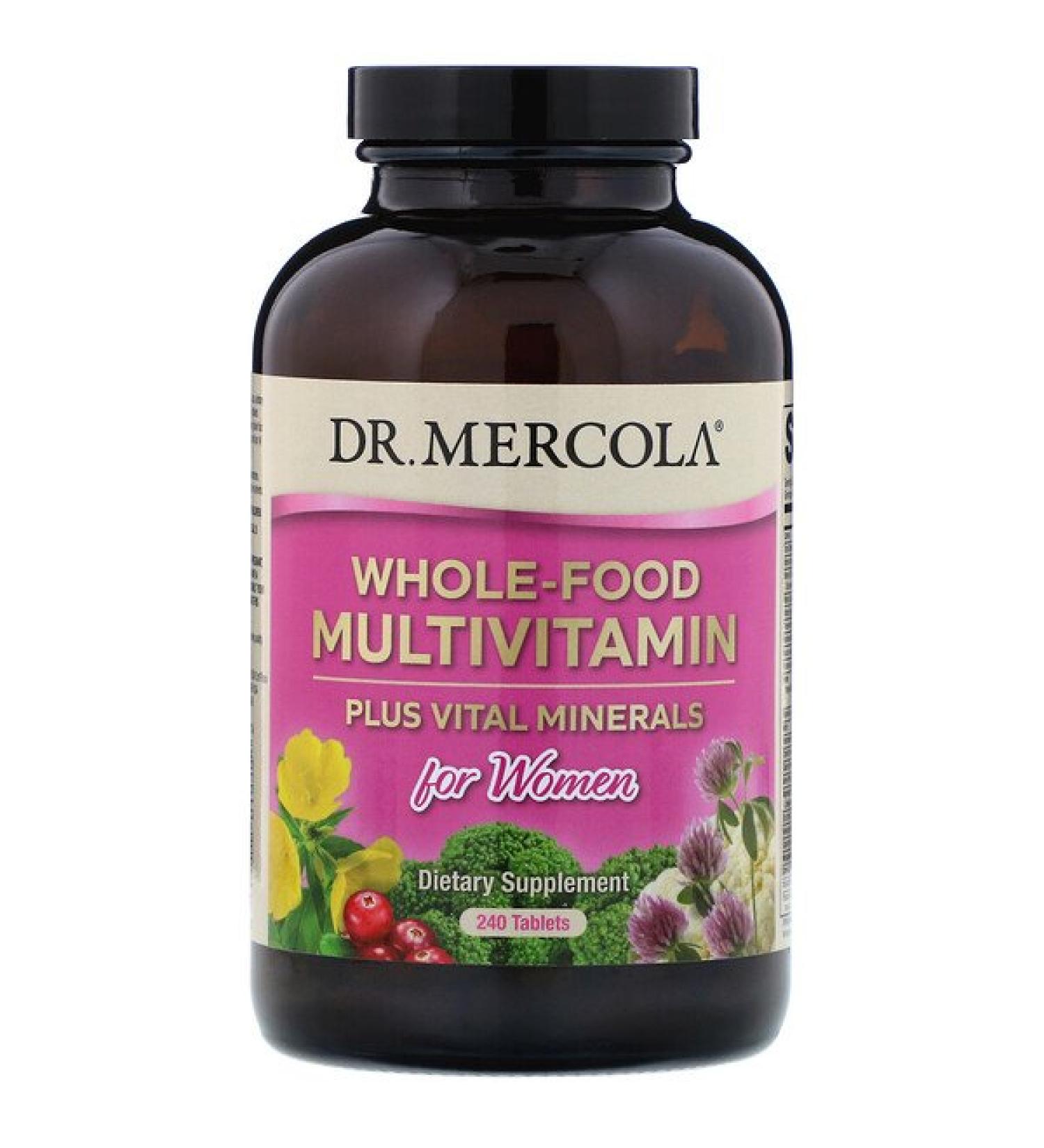 Dr. Mercola Whole-Food Multivitamin Plus Vital Minerals for Women 240 Tablets