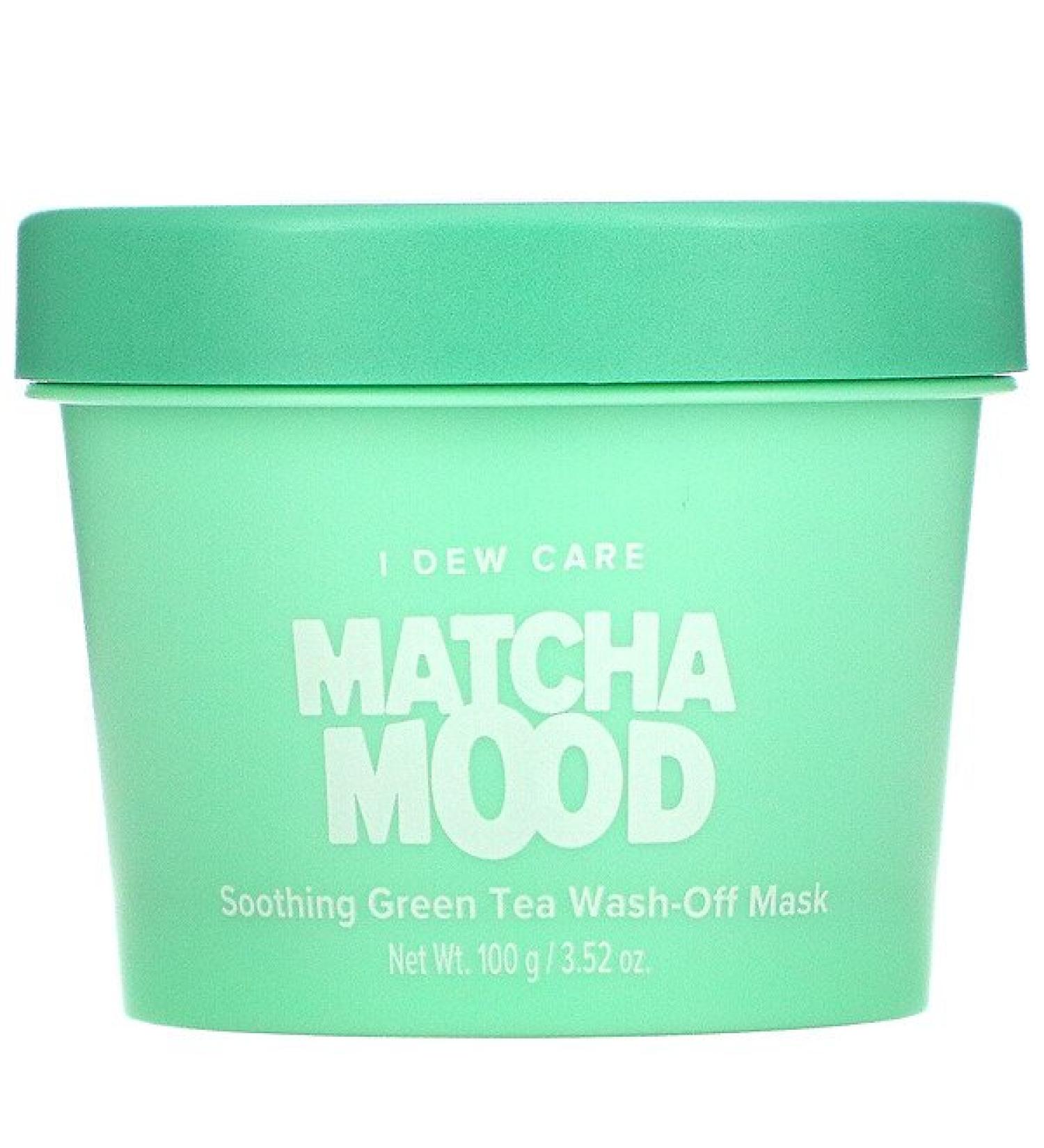 I Dew Care Matcha Mood Soothing Green Tea Wash-Off Mask - 3.52 oz | Revitalize & Soothe Skin - Buy Online on SooperMarket.com