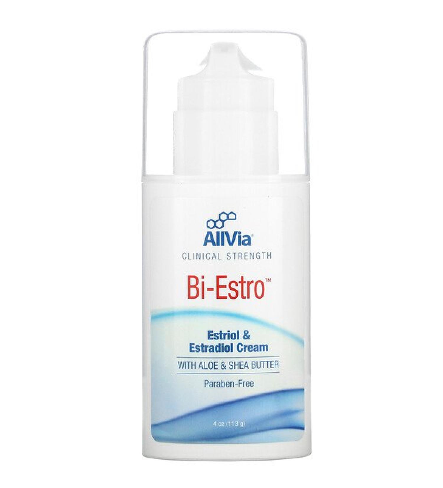 AllVia Clinical Strength Bi-Estro Estriol & Estradiol Cream 4 oz (113 g)