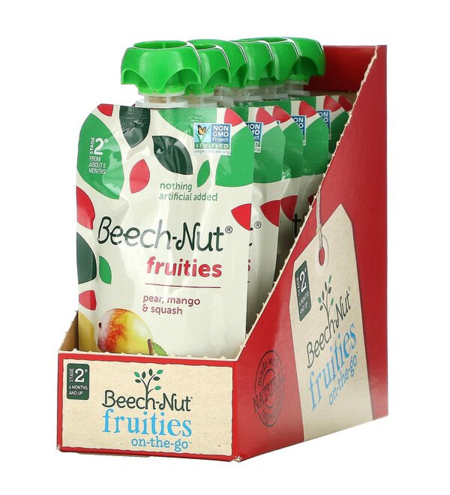Beech-Nut Fruities Stage 2 Pear Mango & Squash 12 Pouches | Healthy Baby Food - Buy Online on SooperMarket.com