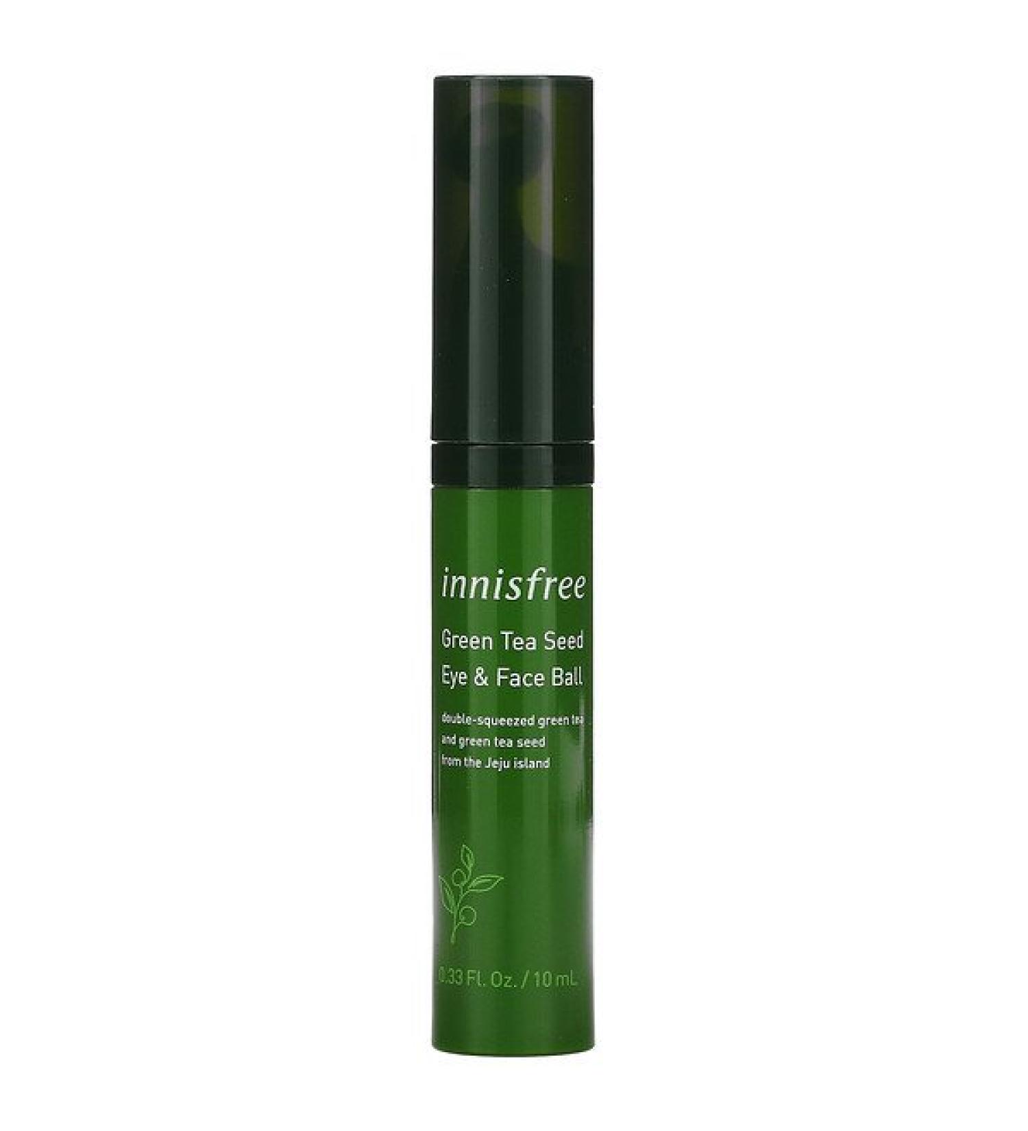 Innisfree Green Tea Seed Eye & Face Ball 10ml - Hydrating & Refreshing Skincare - Buy Online on SooperMarket.com