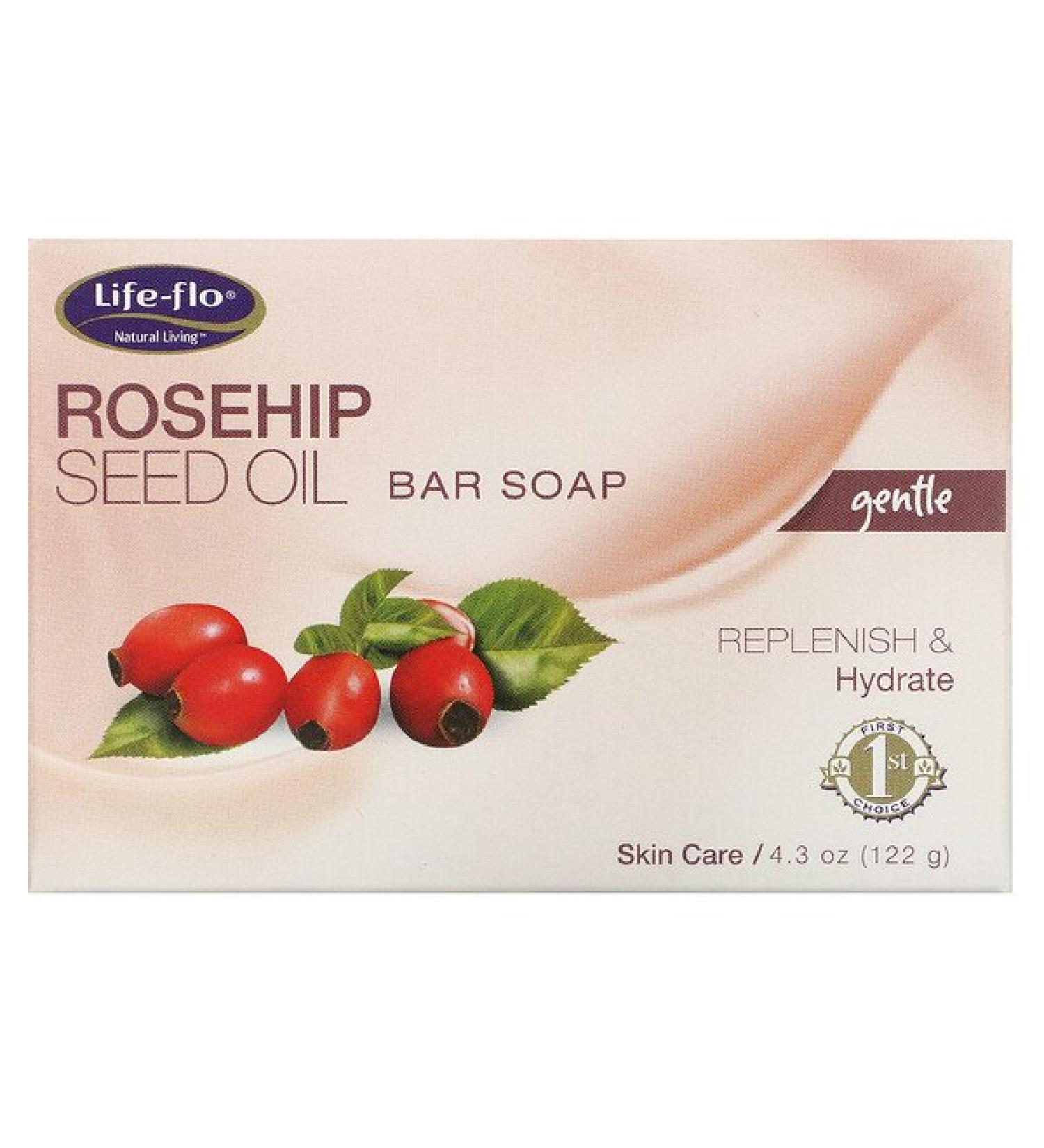 Life-flo Rosehip Seed Oil Bar Soap 4.3 oz (122 g)