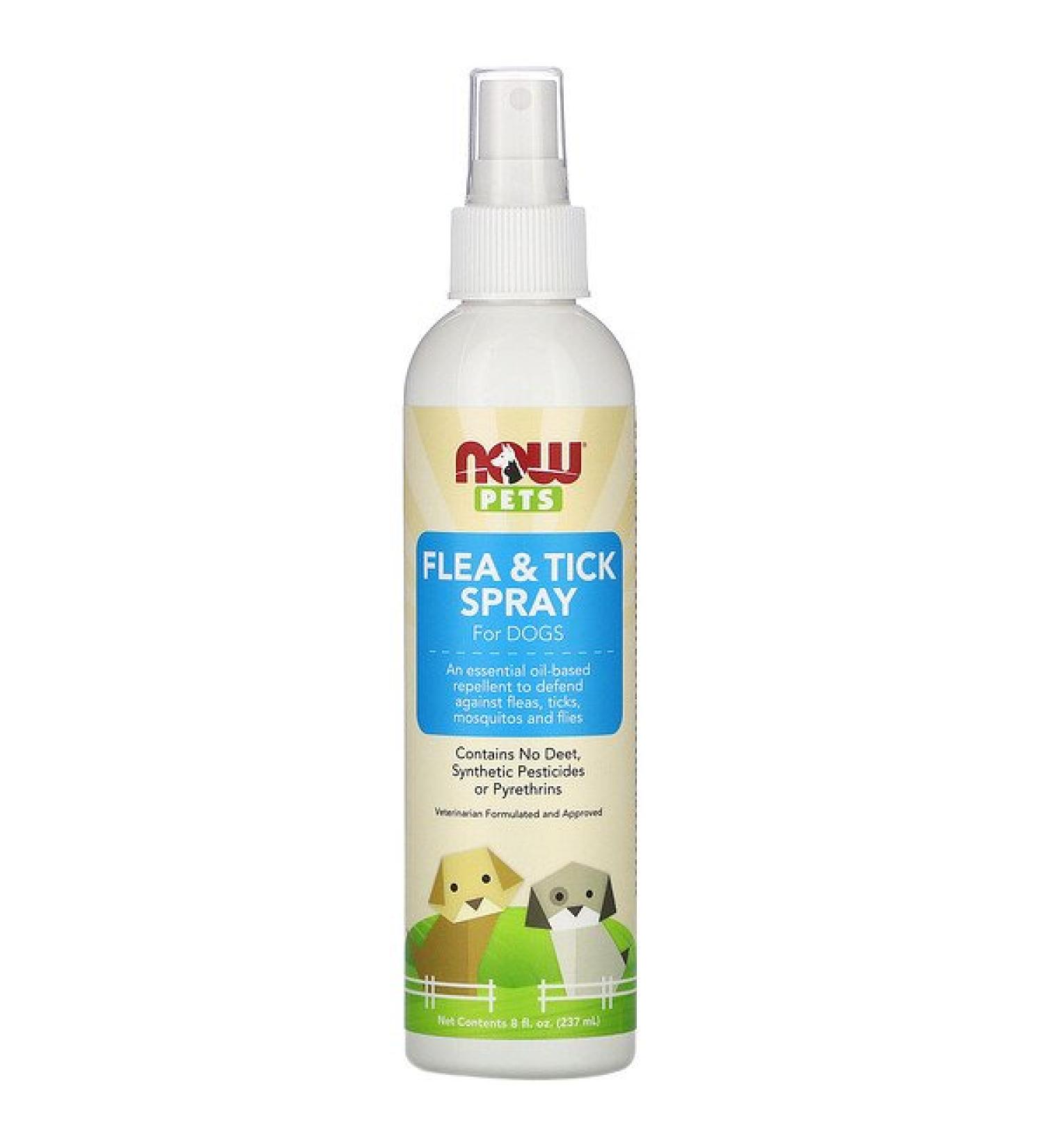 Now Foods Pets Flea & Tick Spray for Dogs 8 fl oz (237 ml)