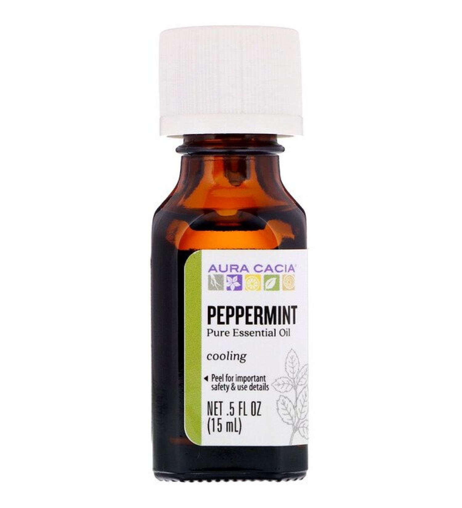 Aura Cacia Pure Essential Oil Peppermint .5 fl oz (15 ml)