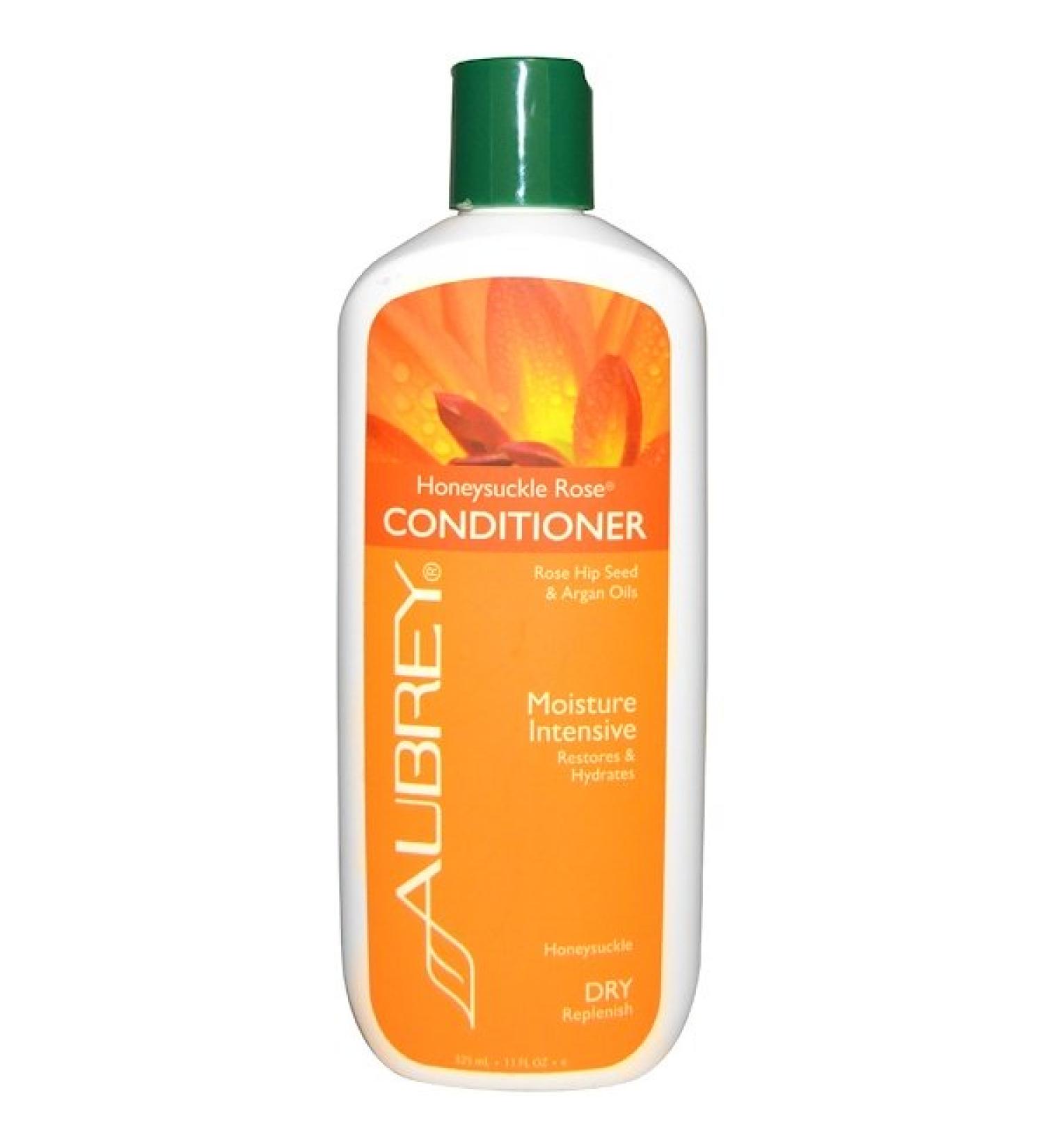 Aubrey Organics Honeysuckle Rose Conditioner Restores & Hydrates Dry Hair 11 fl oz (325 ml)