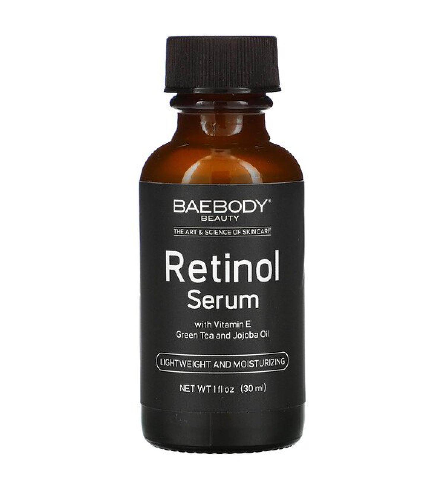 Baebody Retinol Serum with Vitamin E Green Tea and Jojoba Oil  1 fl oz (30 ml)