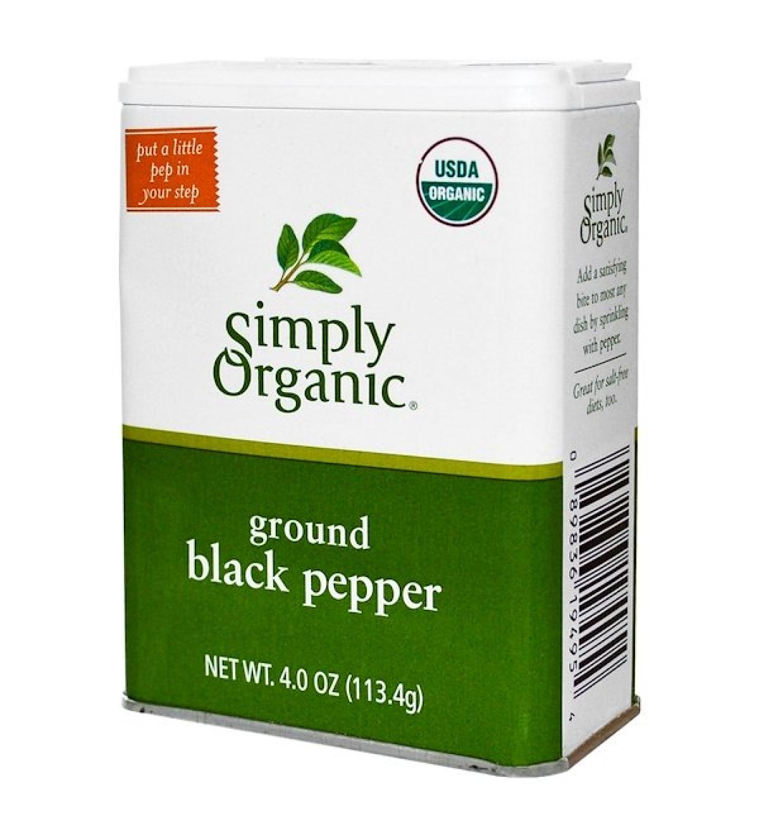 Simply Organic Ground Black Pepper 4 oz (113.4 g)