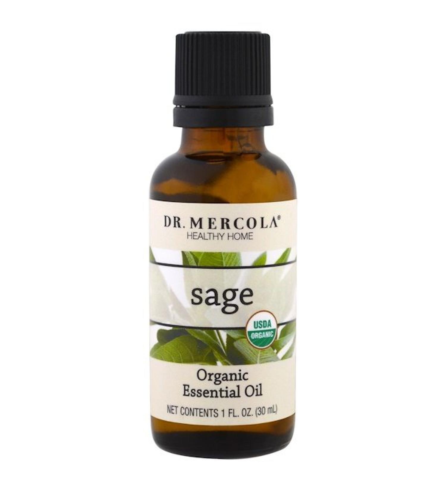 Dr. Mercola Organic Essential Oil Sage 1 oz (30 ml)