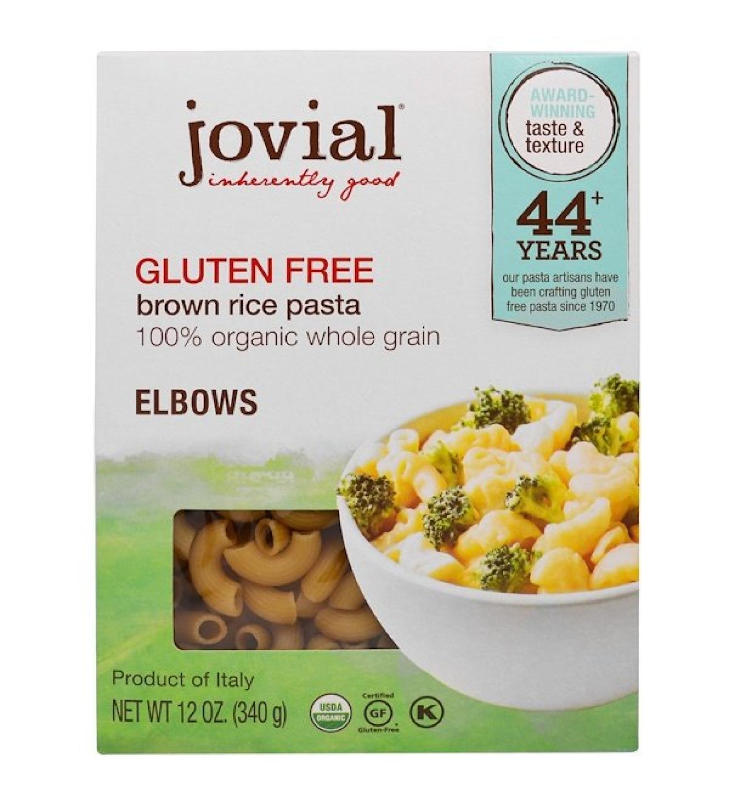 Jovial Organic Brown Rice Pasta Elbows Gluten Free 12 oz (340 g)