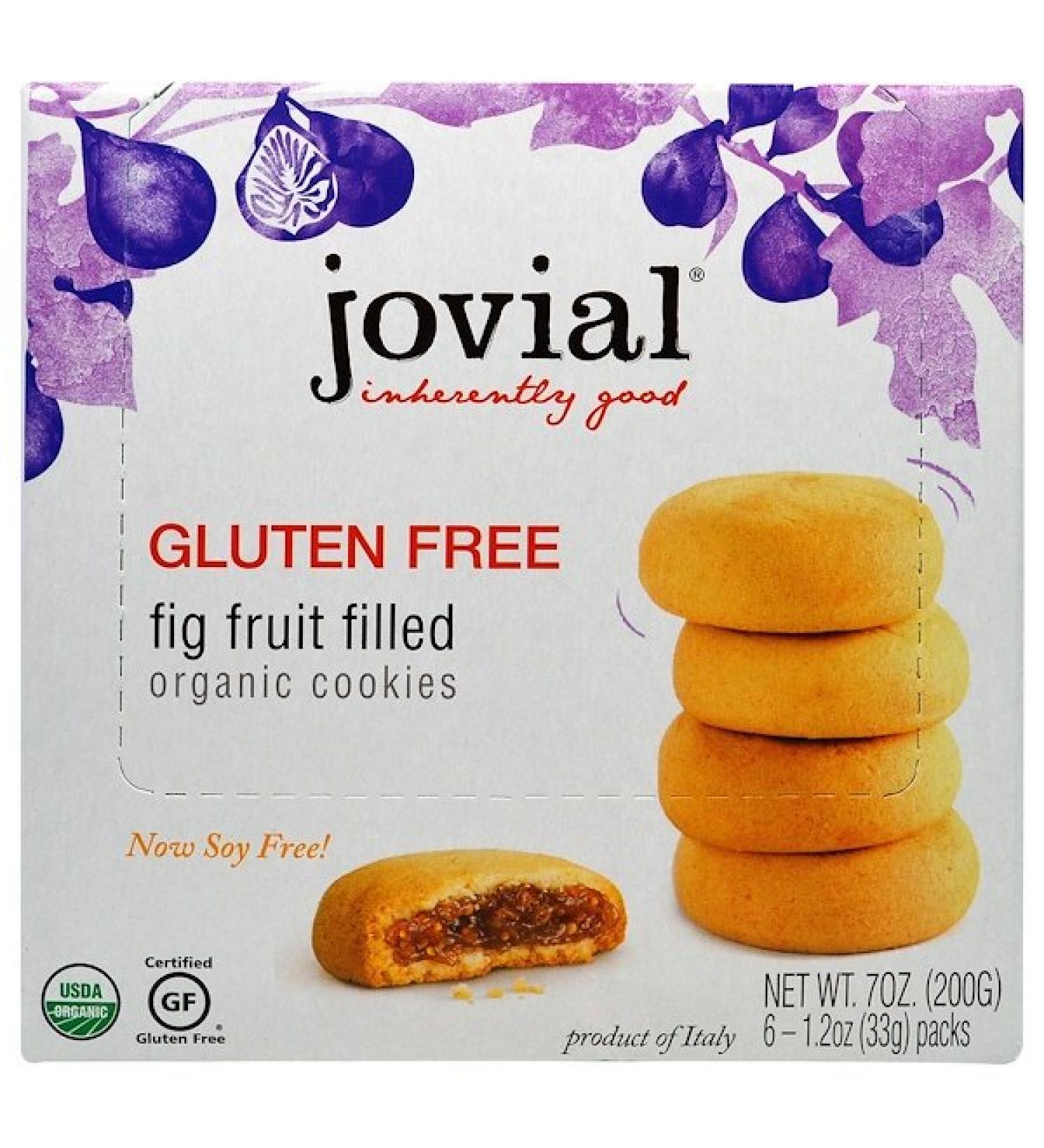 Jovial Organic Cookies Fig Fruit Filled 6 Packs 1.2 oz (33 g) Each