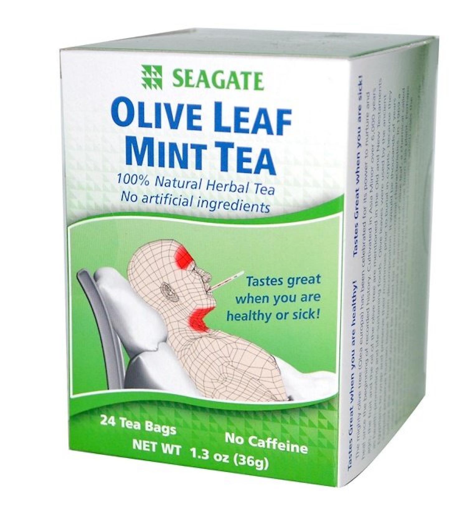 Seagate Olive Leaf Mint Tea 24 Tea Bags 1.3 oz (36 g)