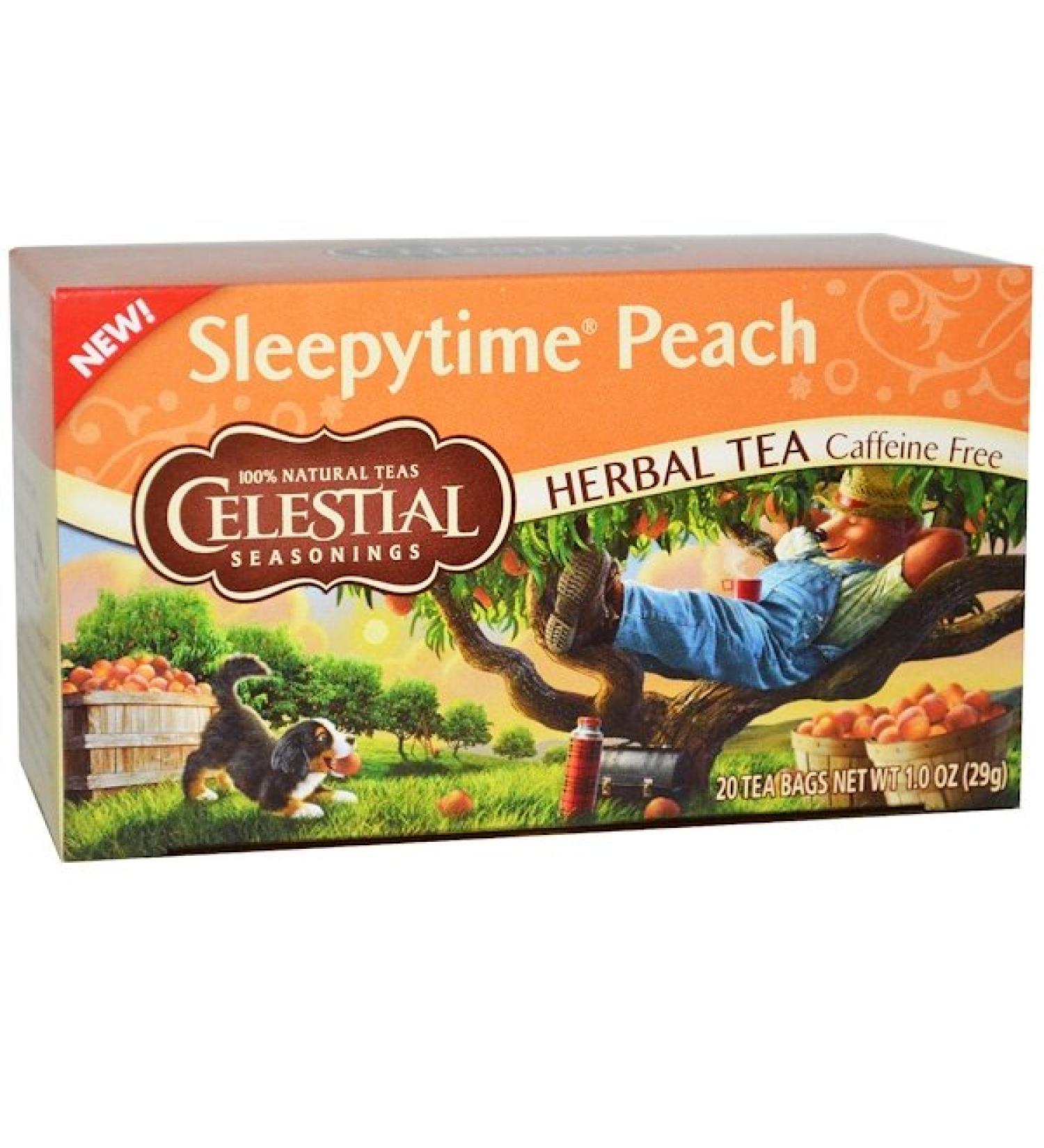 Celestial Seasonings Herbal Tea Caffeine Free Sleepytime Peach 20 Tea Bags 1.0 oz (29 g)