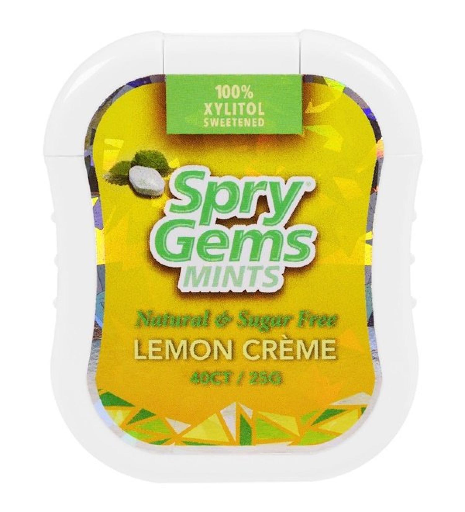Xlear Spry Gems Mints Lemon Creme 40 Count 25 g