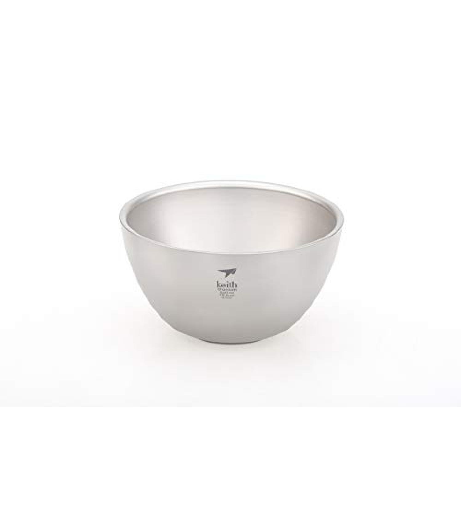 Keith Titanium Ti5354 Double-Wall Insulated Bowl - 18.6 fl oz | Lightweight & Durable - Buy Online on SooperMarket.com