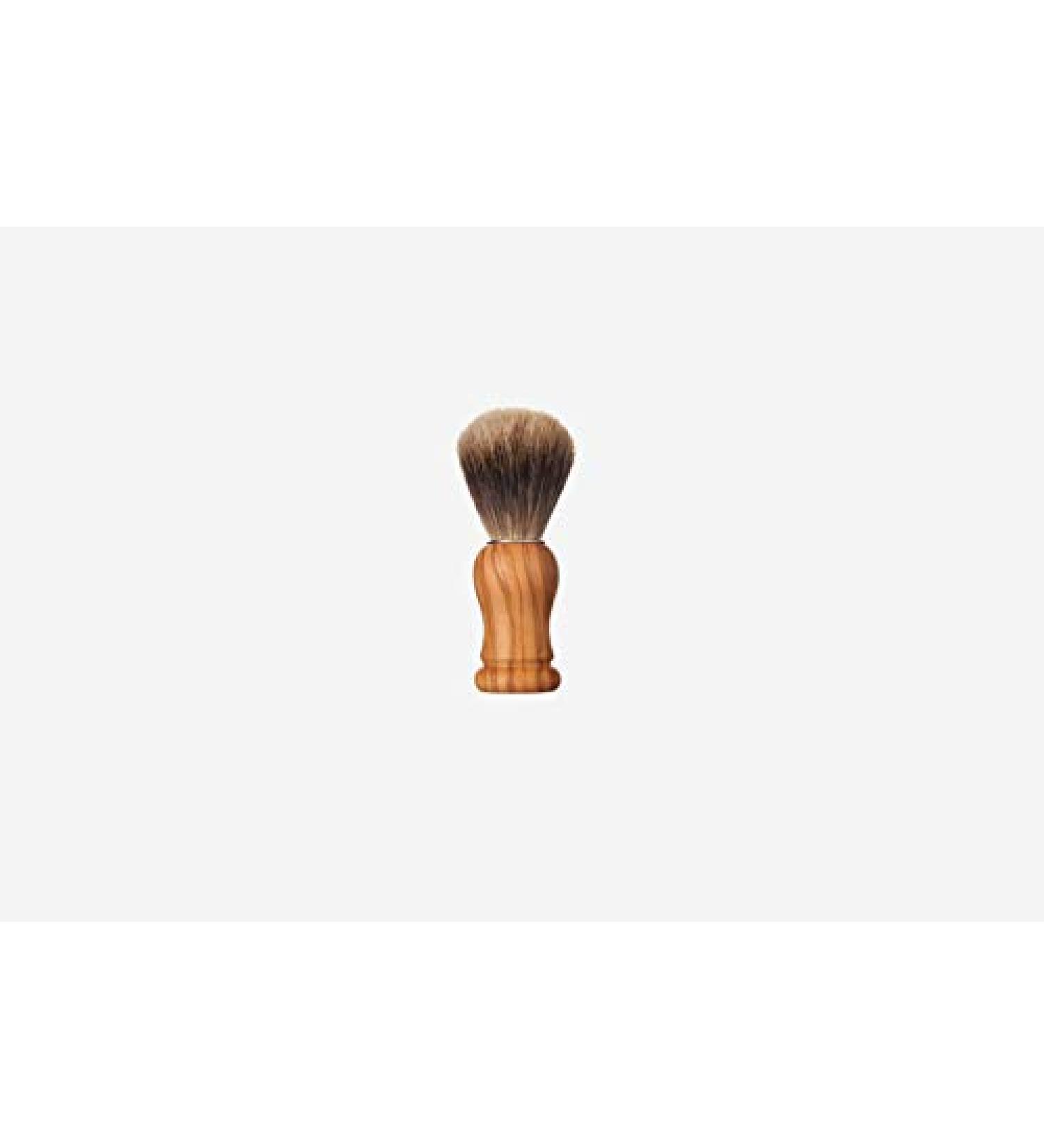 Shaving brush shaving care olive wood badger hair baroque