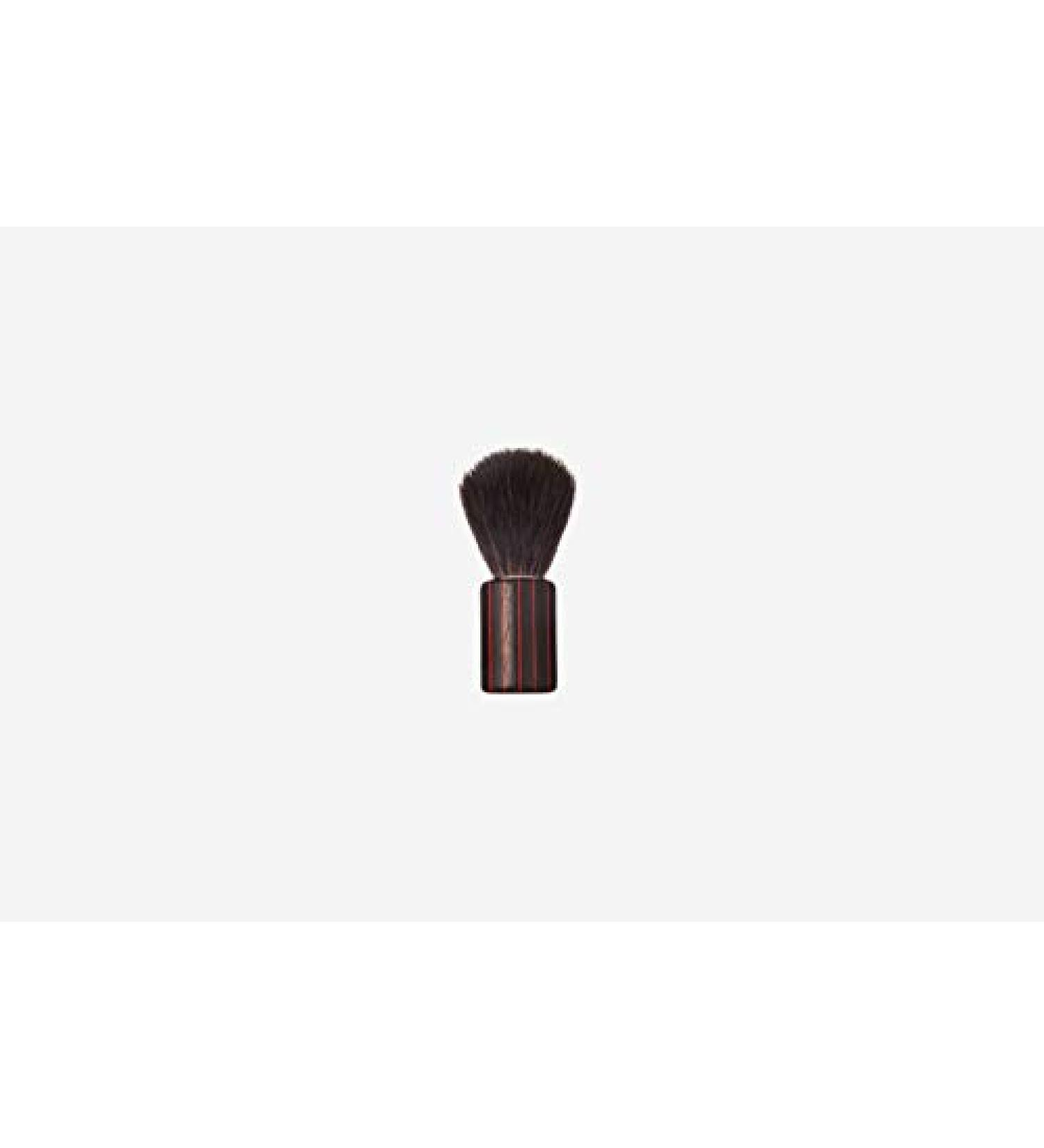 Shaving brush cylindrical black-red vegan synthetic hair
