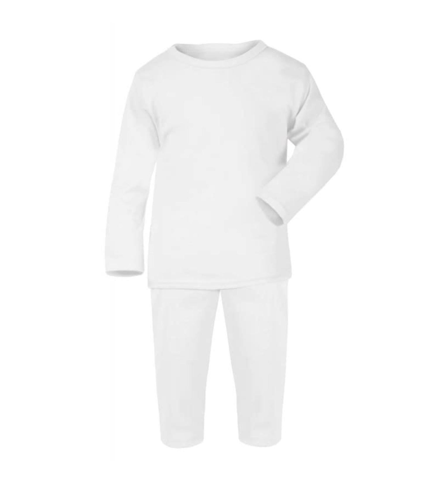 Baby Pyjamas White Blank for Embroidery - Vinyl - HTV - DTG - Boy - Girl - Unisex - Various Sizes - Cotton (1-2 Years) 1 White