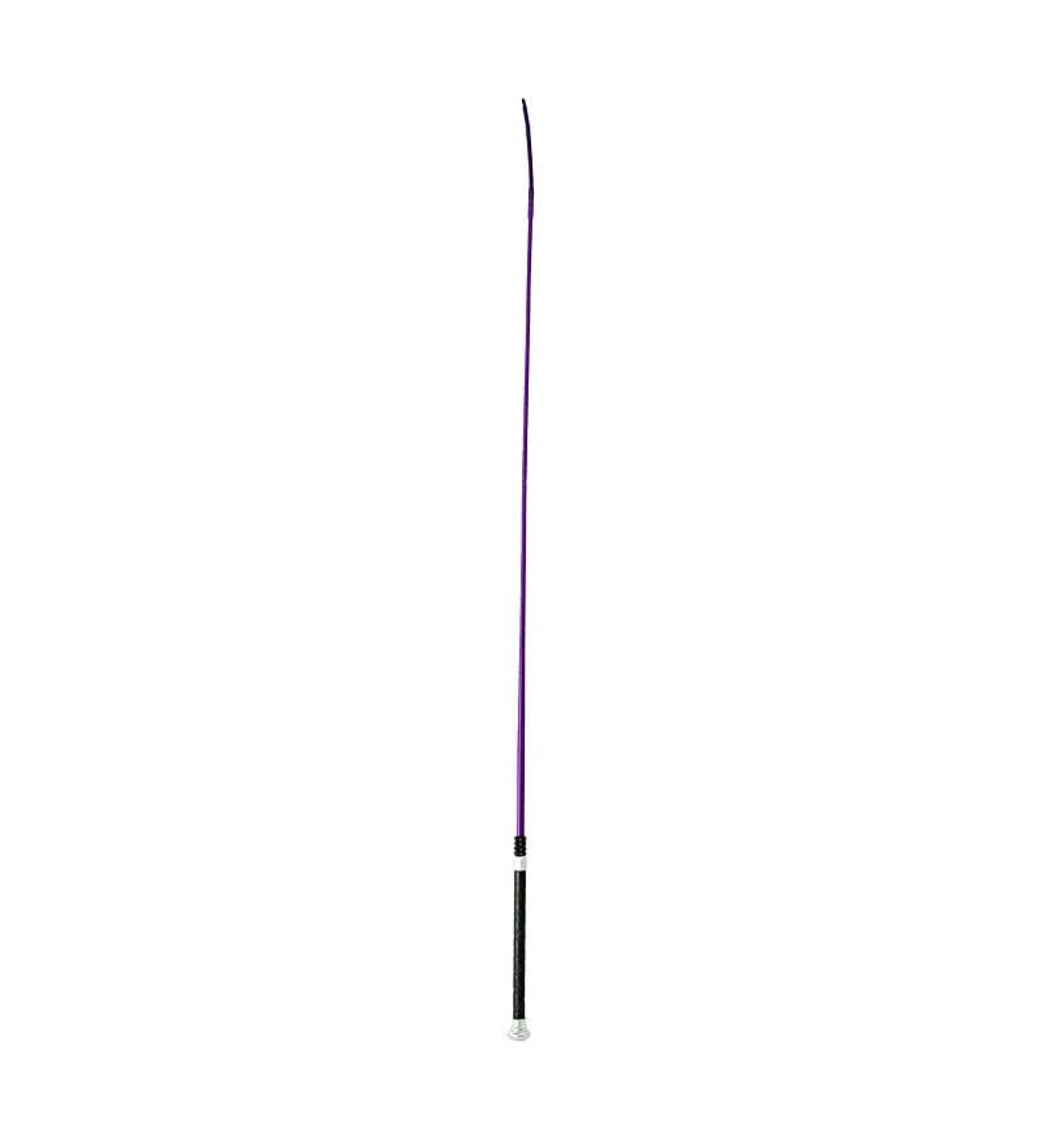 HORZE Lightweight Dressage Whip with Bling and Leather Grip Handle Purple US 44 in (EU 110 cm)