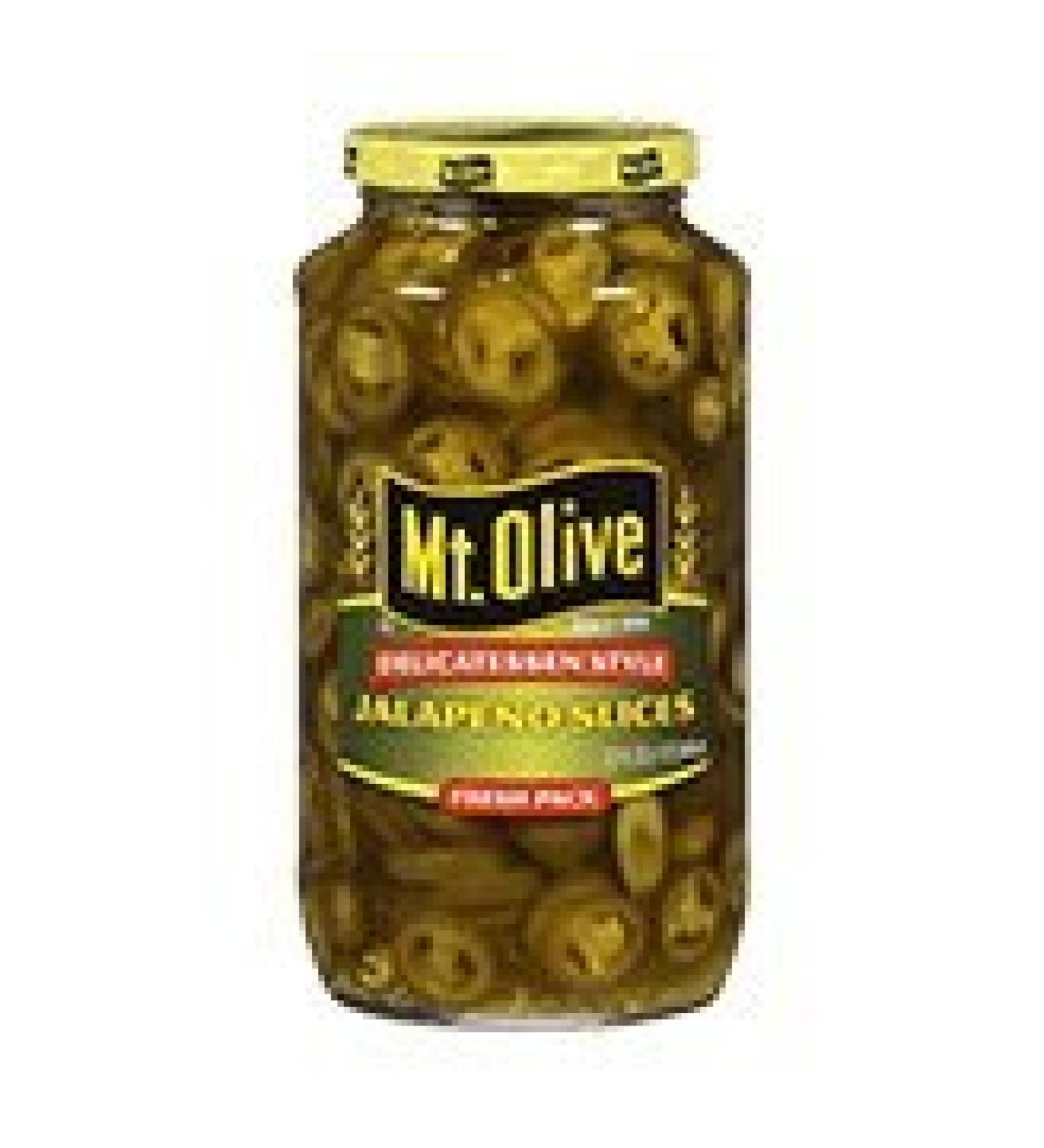 Mt. Olive Jalapeno Slices, 32 fl oz