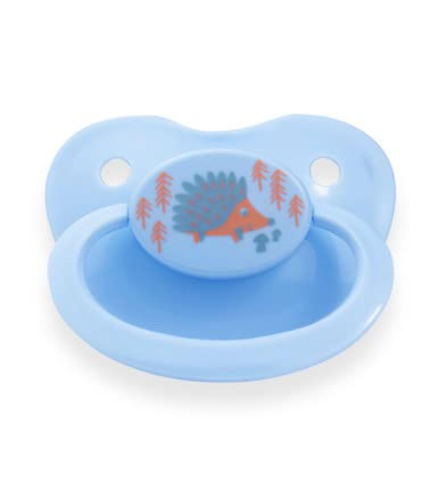 Pacifier Addict - Fixx - JUMBO Adult Orthodontic Therapeutic Sleep Aid - XXL Silicone Pacifier - Size 10 (Blue Hedgehog)