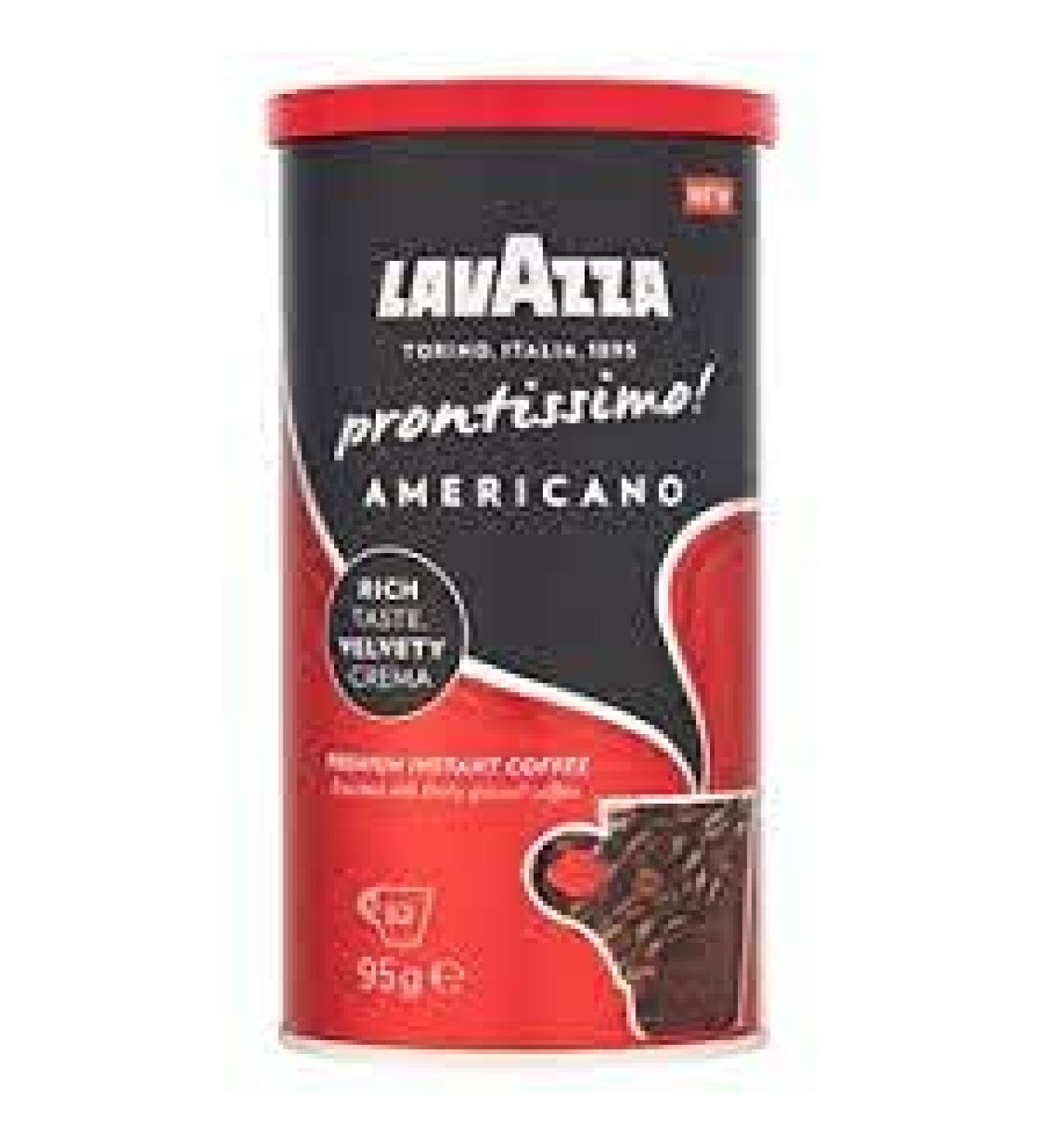 Lavazza Prontissimo Americano Instant Coffee 95g - Original Blend (Pack of 1) - Buy Online on SooperMarket.com