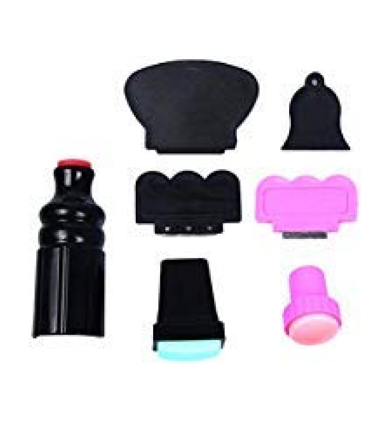 Double Ended Stamper Large Small Scraper Nail Art Plate Image Tool Set