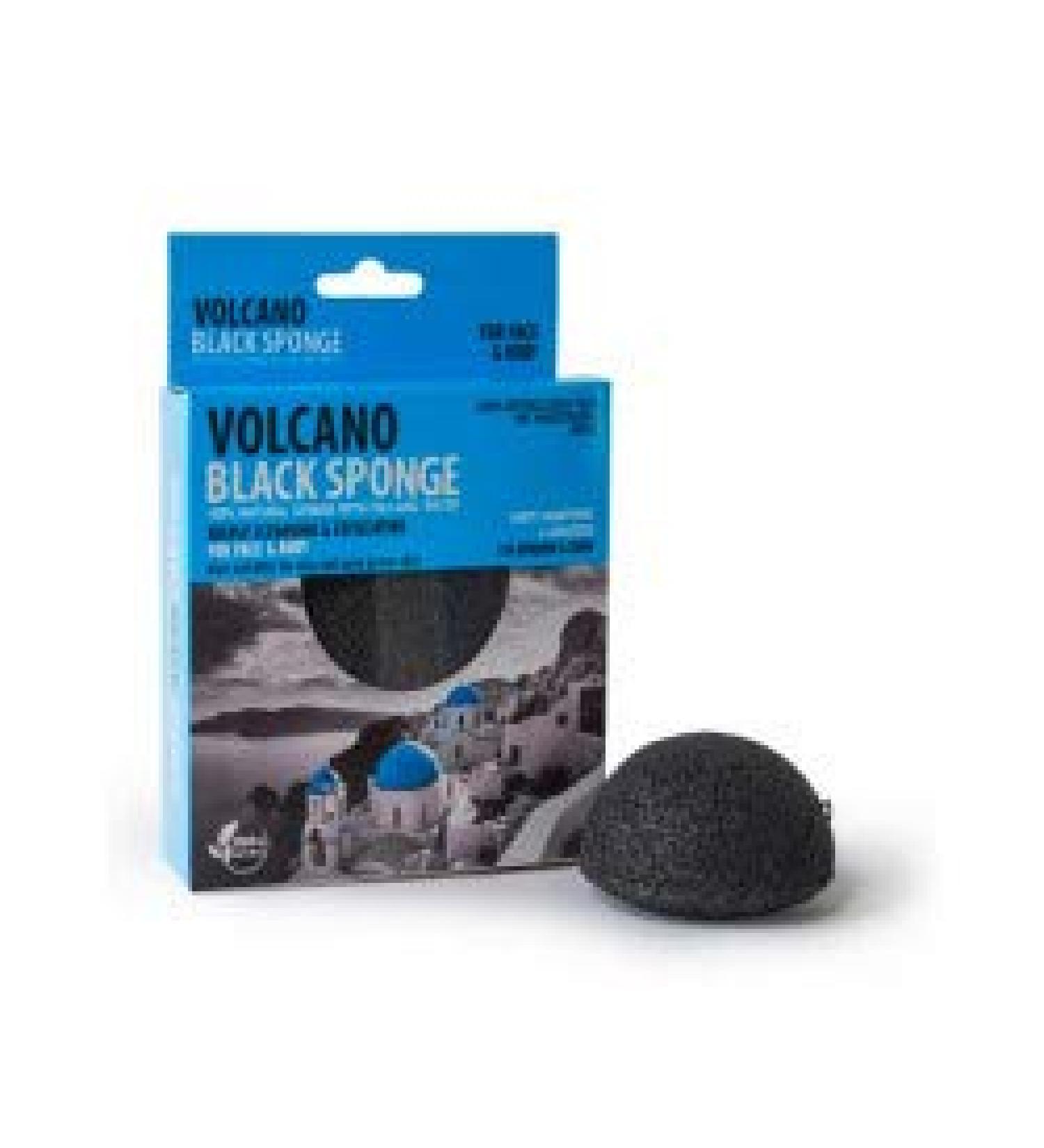 Buy Volcano Konjac Sponge - 7.5 cm Black | Eco-Friendly Facial Cleanser for All Skin Types - Fast International Shipping! - Buy Online on SooperMarket.com