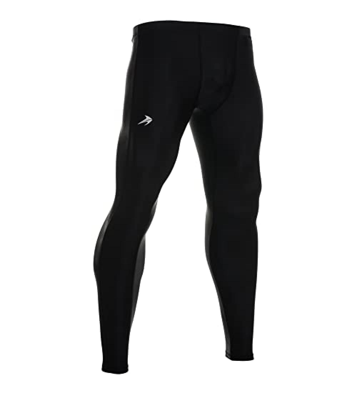 CompressionZ Men's Compression Pants - Black Large | Base Layer Running Tights for Sports - Buy Online on SooperMarket.com