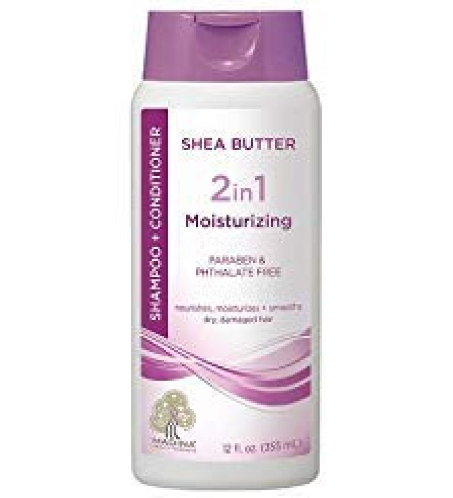 Madina Shea Butter 2 in 1 Moisturizing Shampoo & Conditioner 12 oz