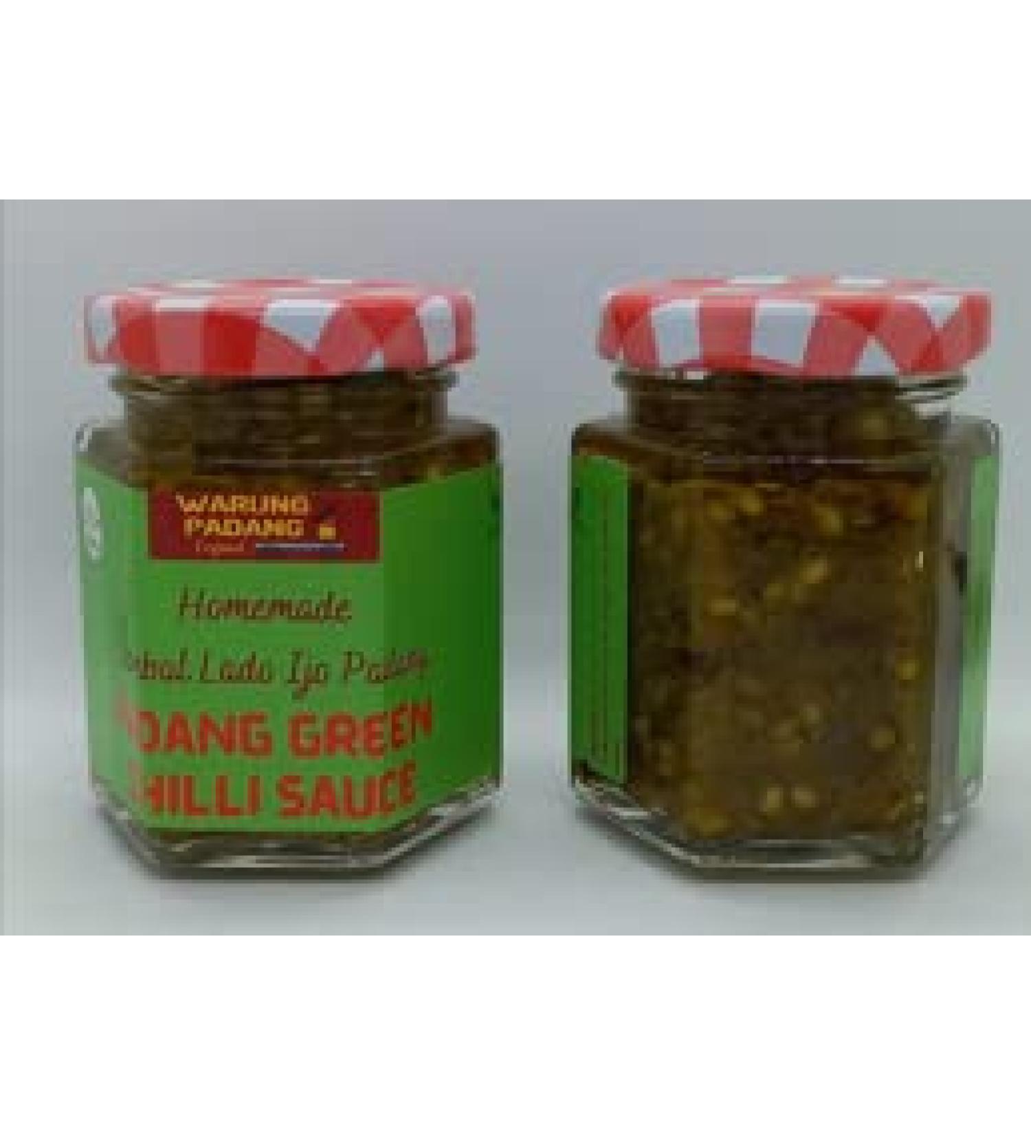 HOT-Padang Green Chilli Sauce/Sambal Lado Ijo 85g-NO PRESERVATIVE-HALAL(pack of 2)
