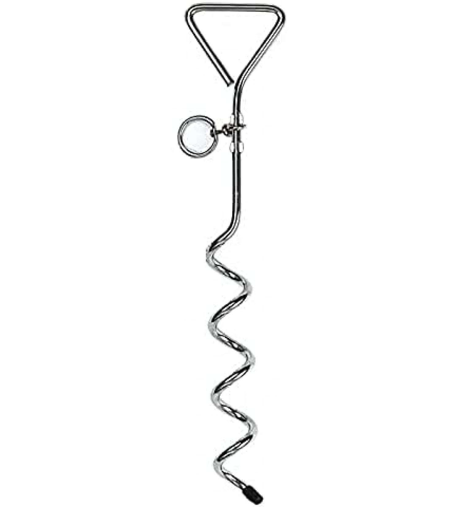 Heavy Duty 18 Dog Stake Tie Out - Outdoor Camping Ground Anchor for Small, Medium & Large Pets - Buy Online on SooperMarket.com