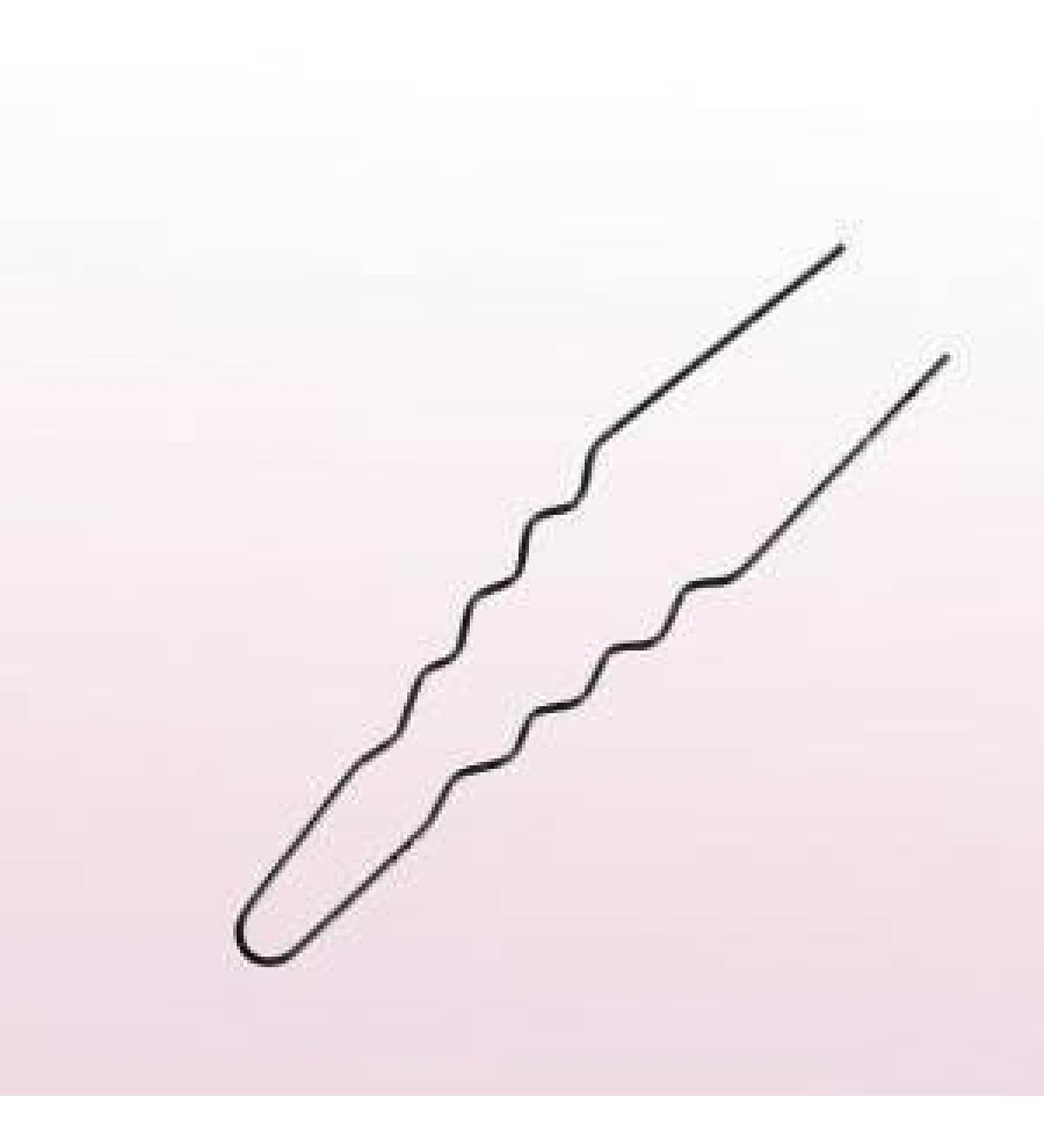 Comair 3150057 curling pins thin bag of 50 75 x 0.55 mm black