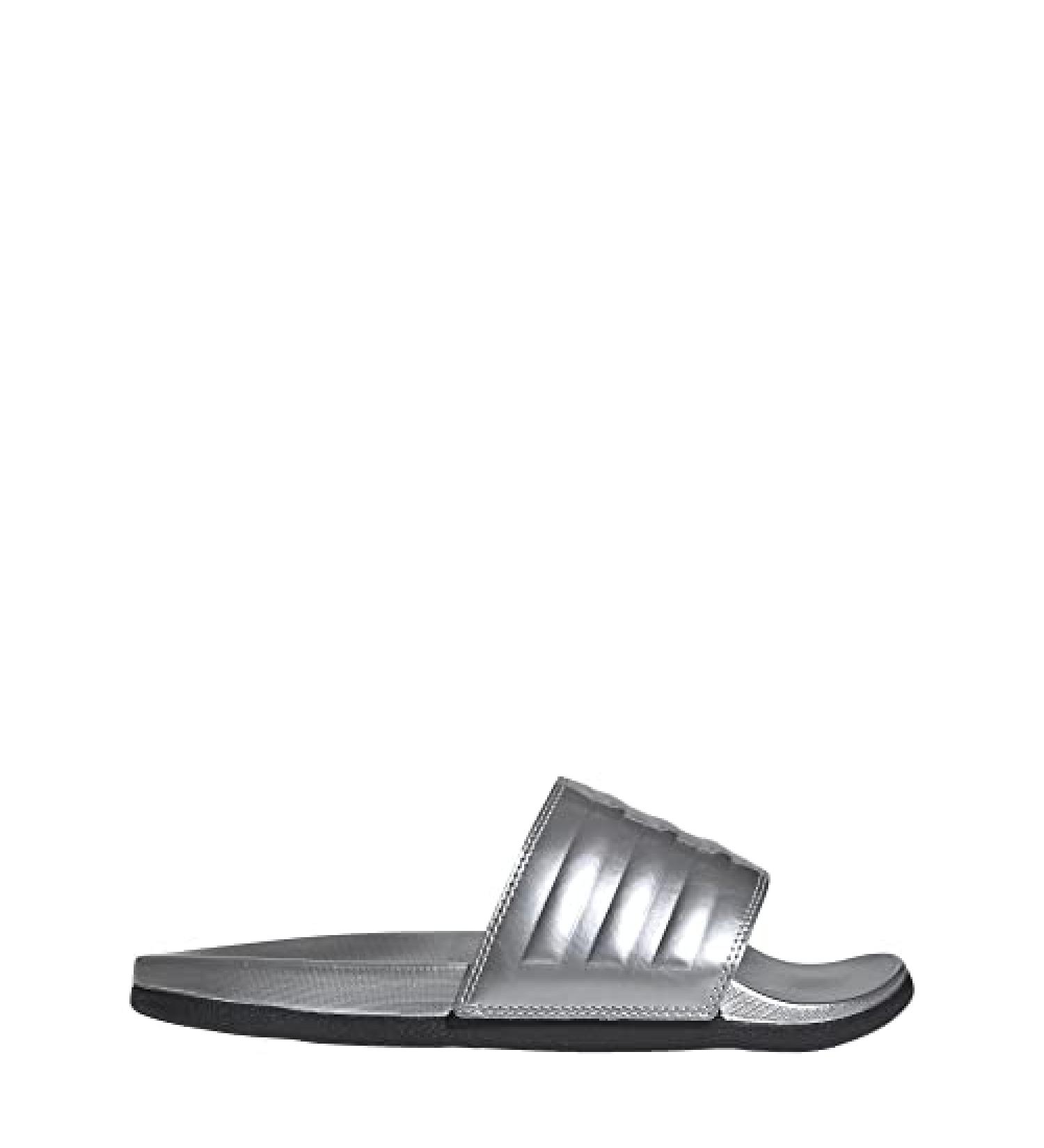 adidas Women's Adilette Comfort Slides Sandal - Silver Metallic - Size 8 - Buy Online on SooperMarket.com